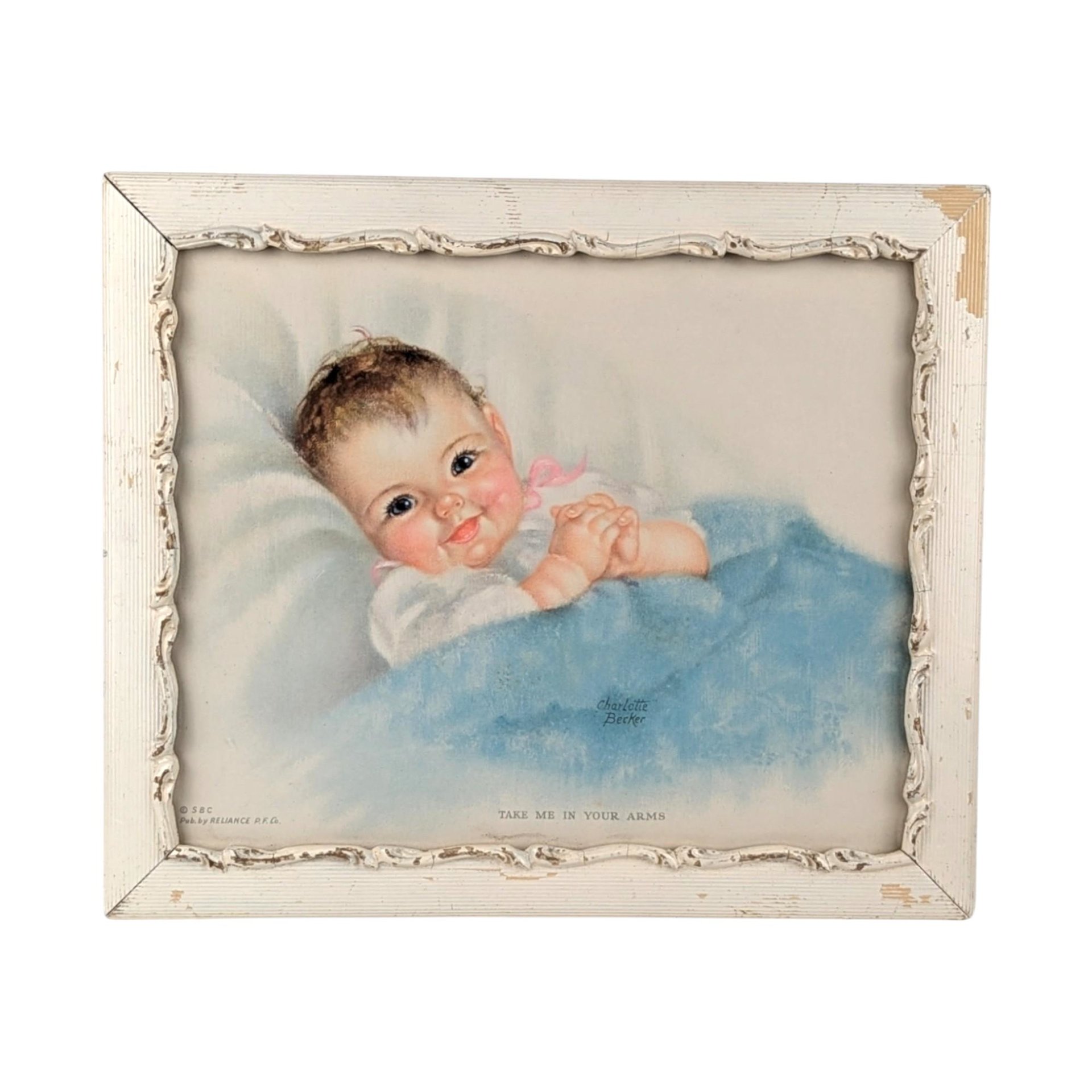 Vintage Charlotte Becker "Take Me In Your Arms" Baby Print