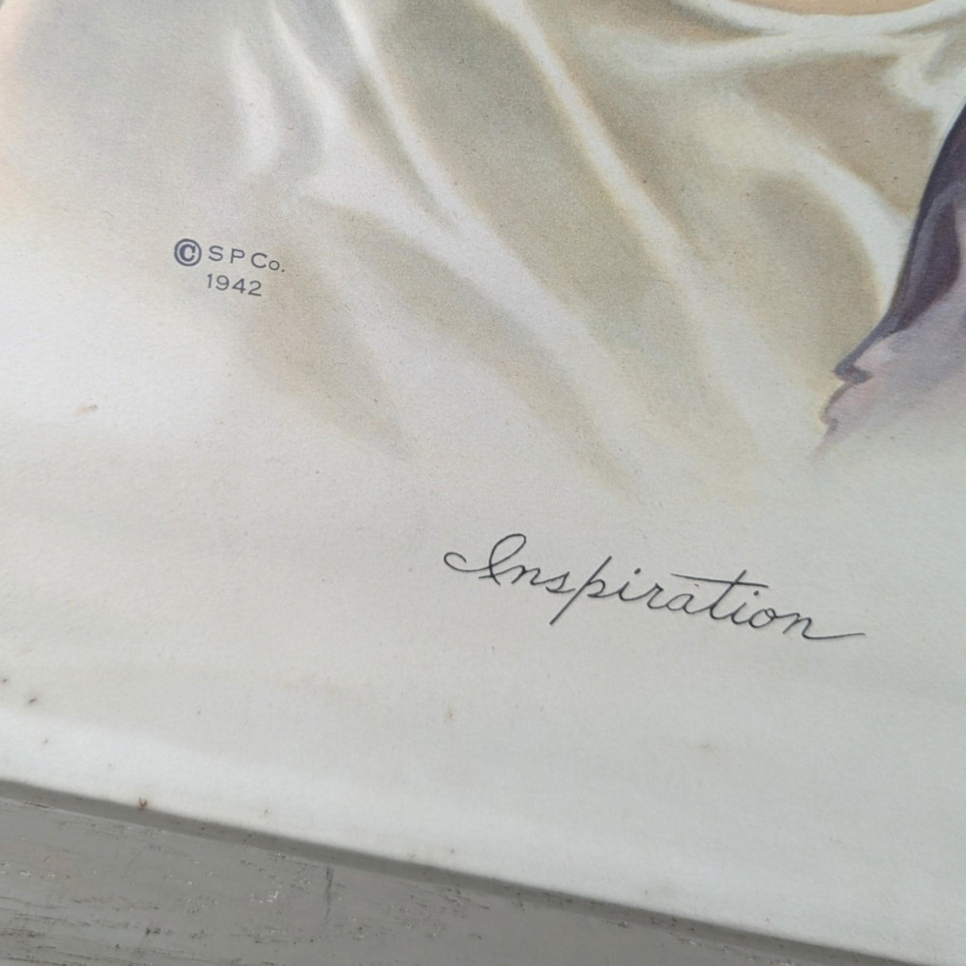 1942 Inspiration Jesus Framed Lithograph Print