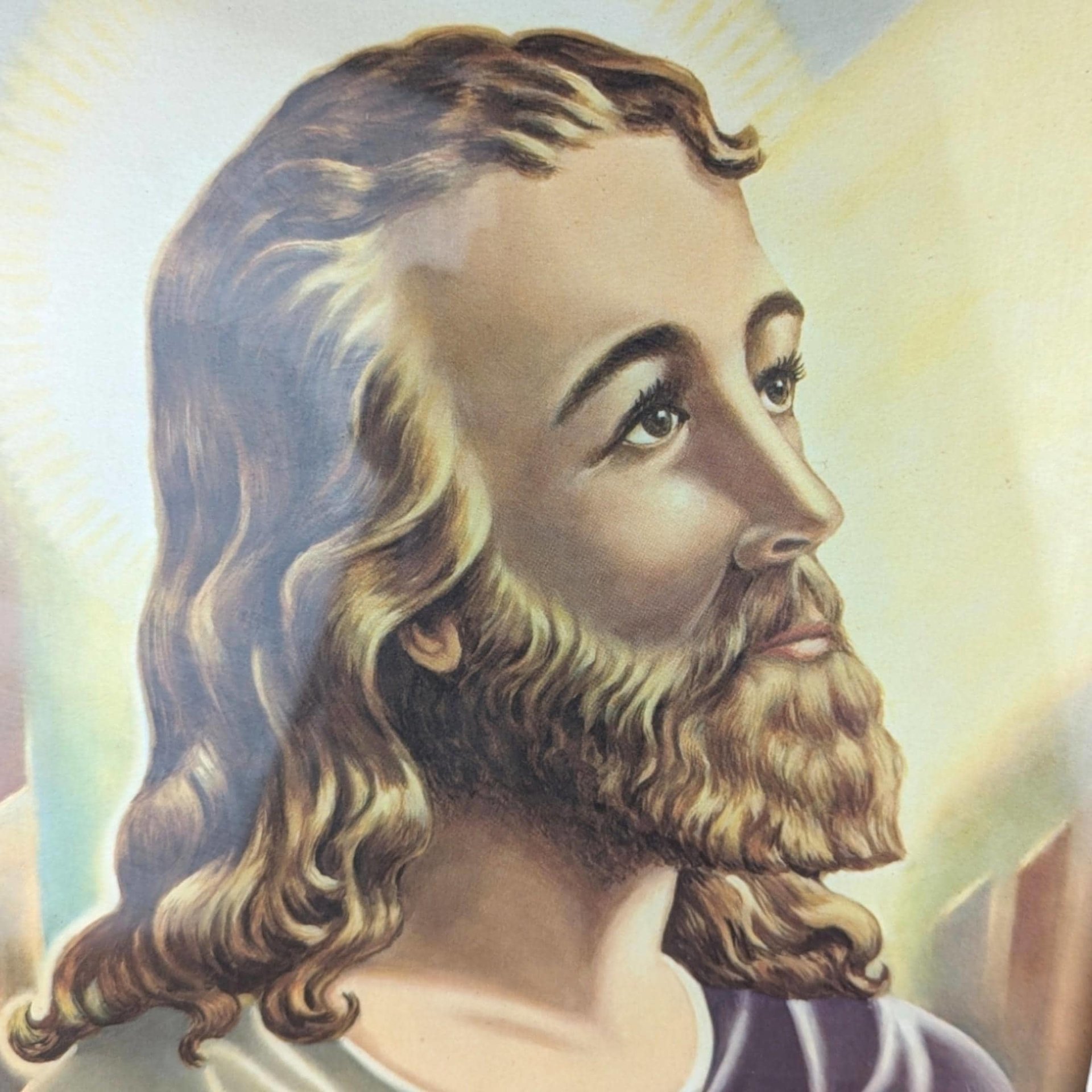 1942 Inspiration Jesus Framed Lithograph Print