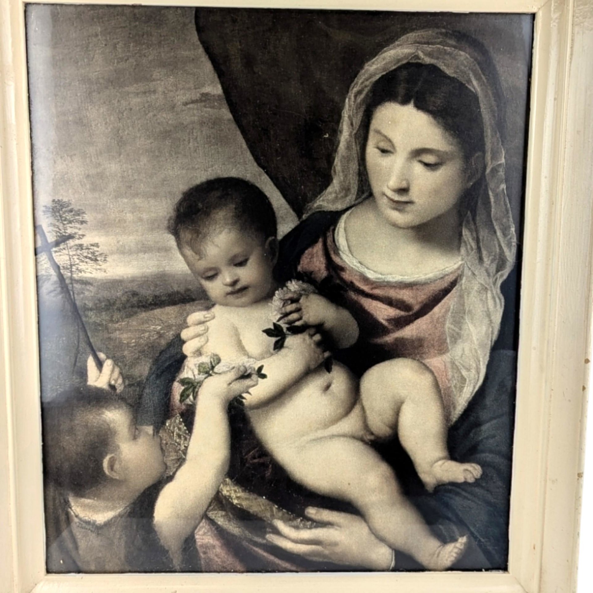 Vintage Titian Madonna del S. Antonio Framed Art Print