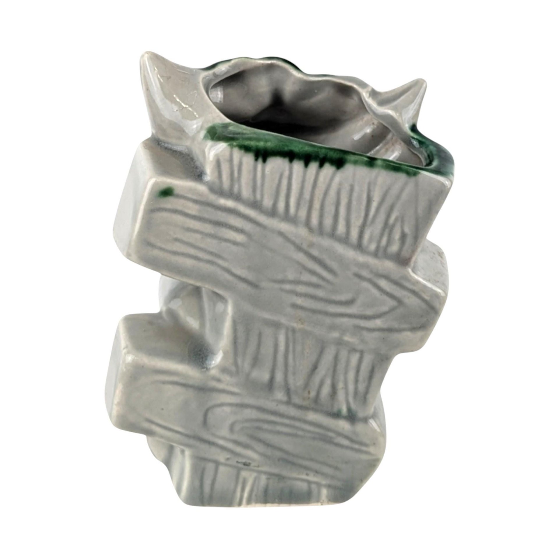 Vintage Ceramic Rabbit and Fence Small Planter