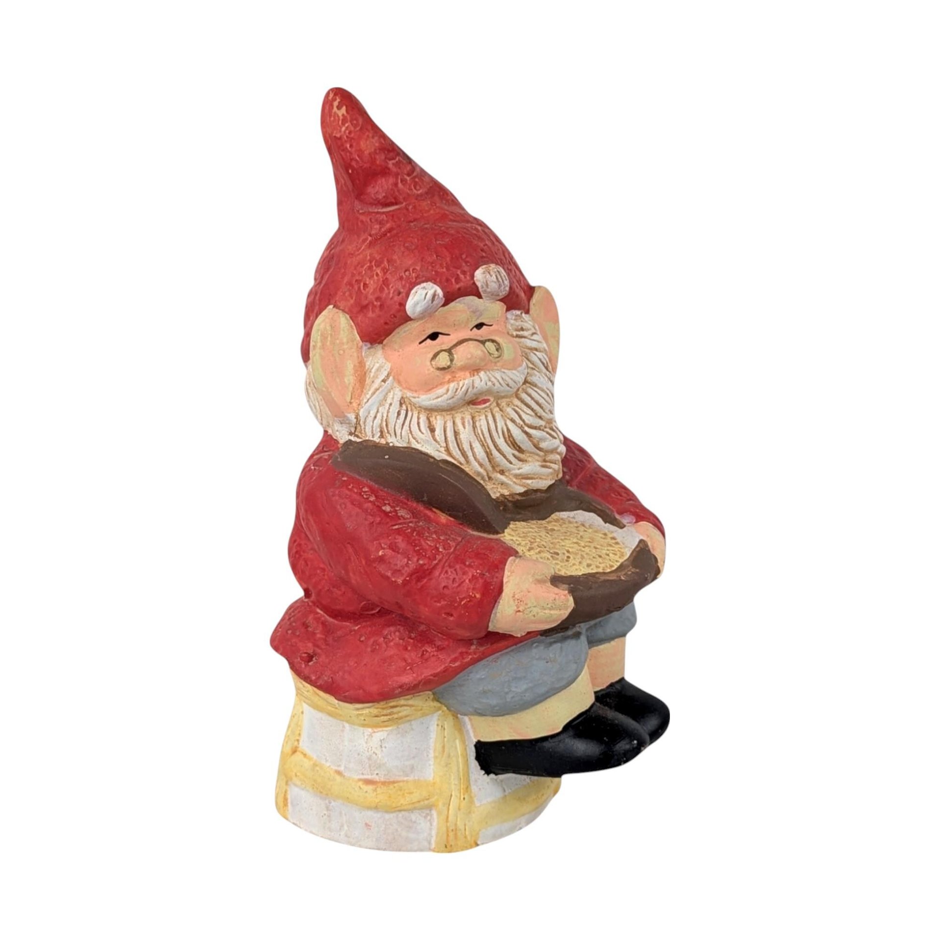 Vintage Hand Painted Ceramic Gnome Figurine