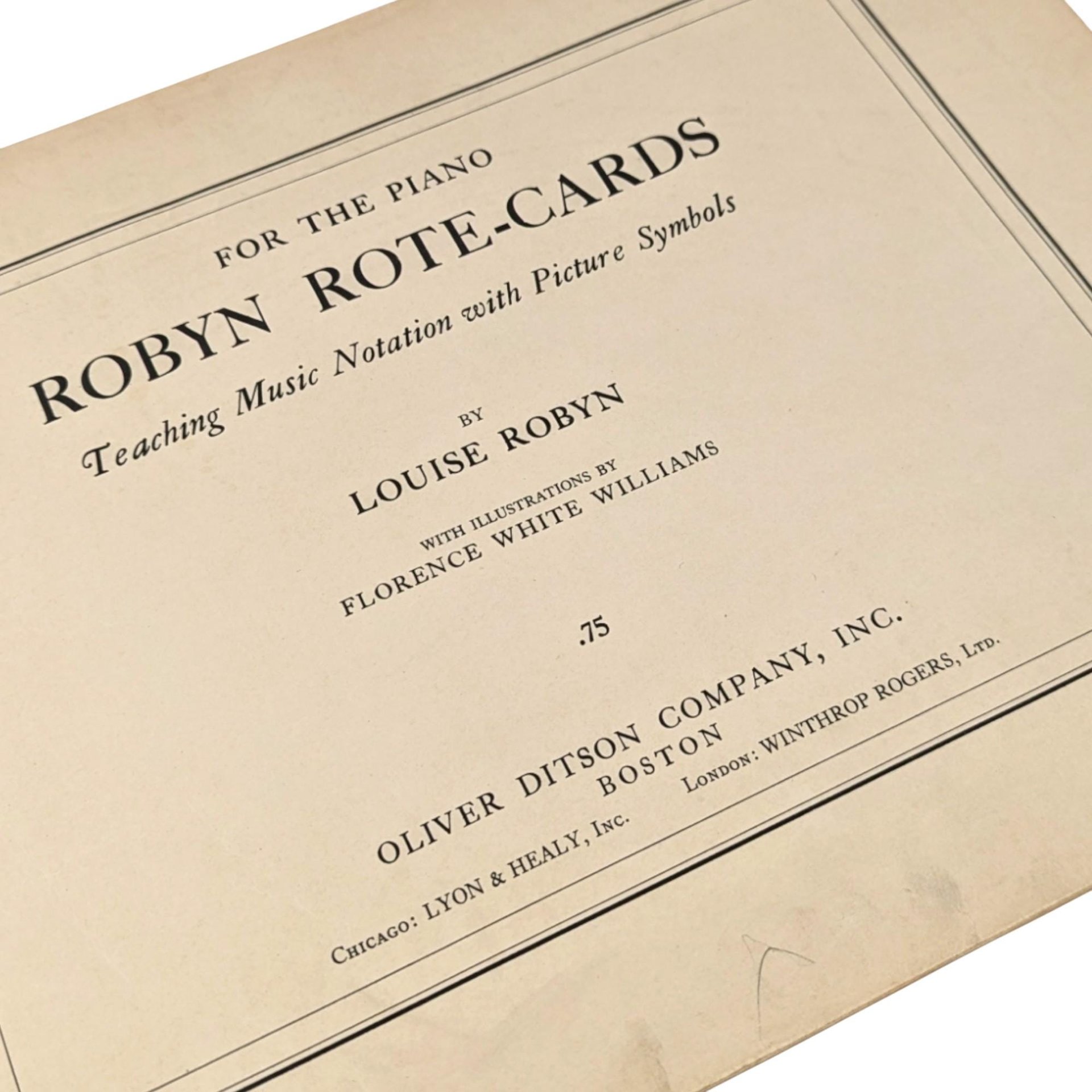1935 Robyn Rote-Cards Louise Robyn Music Book