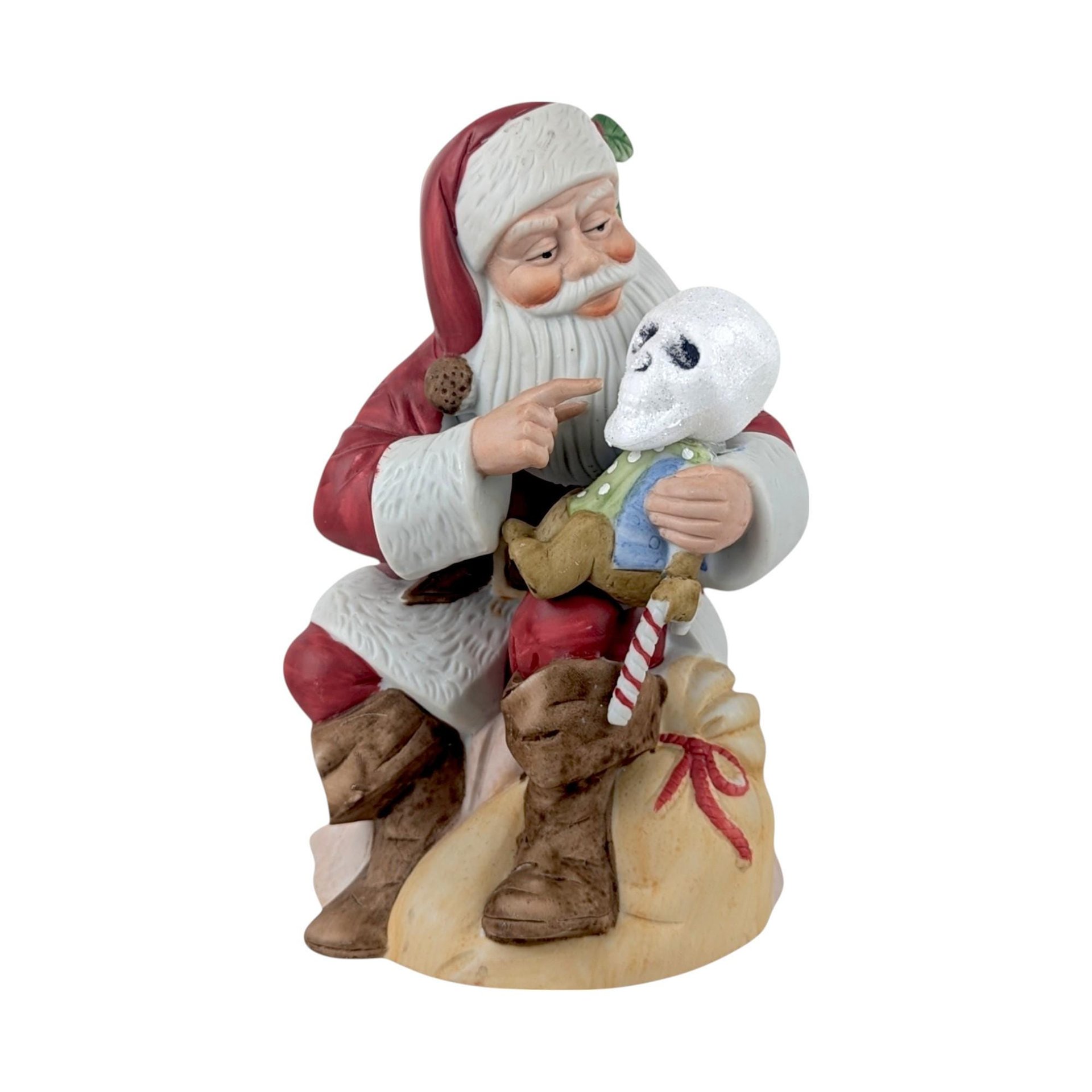 1983 Santa With Skull Music Box