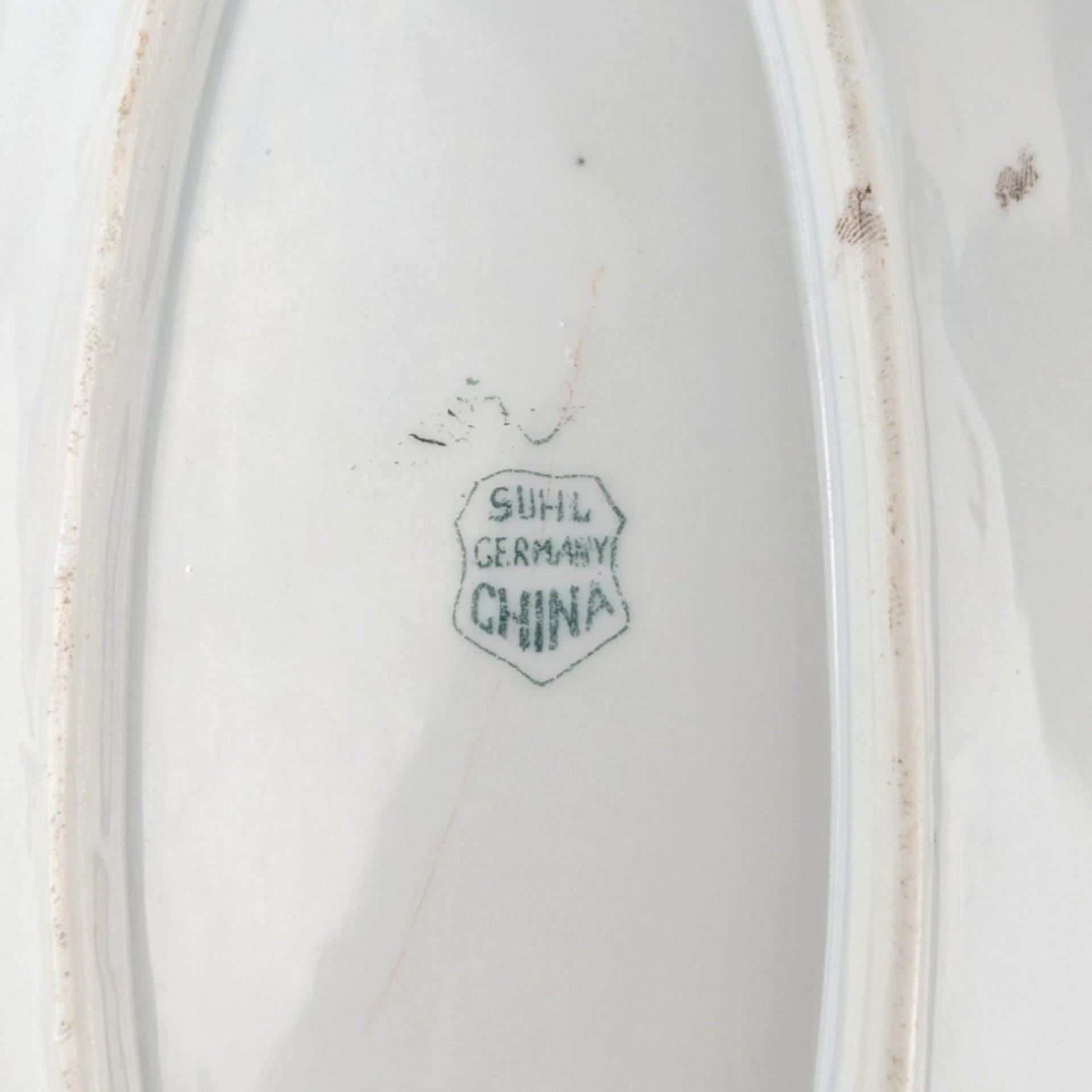 Suhl Germany Floral Celery & Dresser Tray