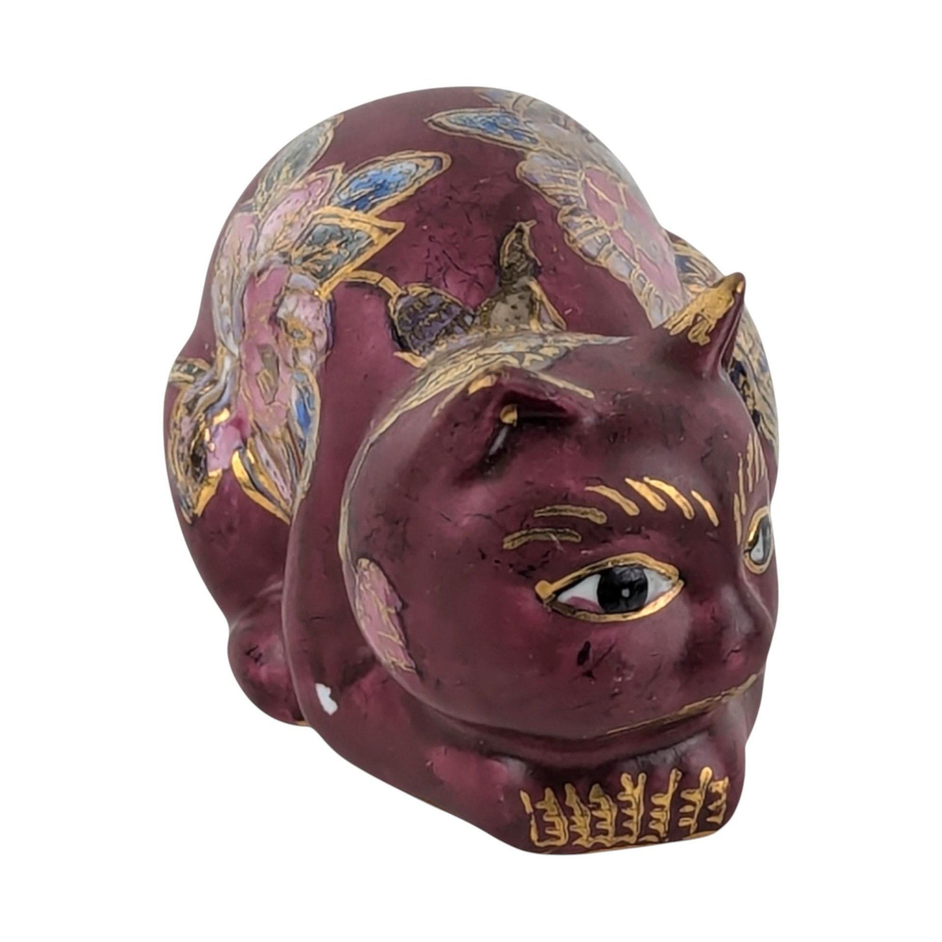 Vintage Fitz and Floyd Painted Cat Figurine