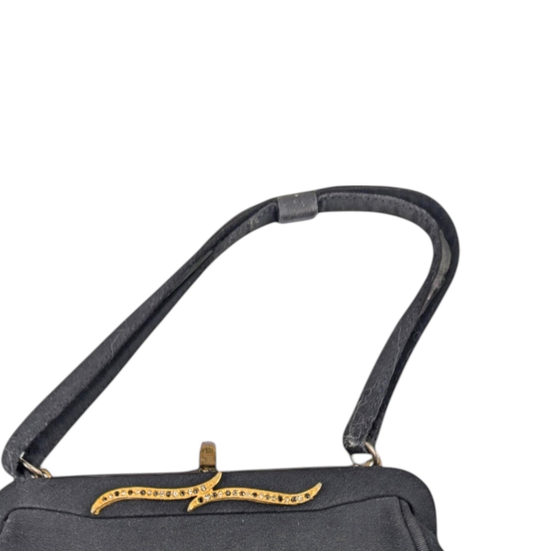 Vintage 1950s After Five Black Evening Bag