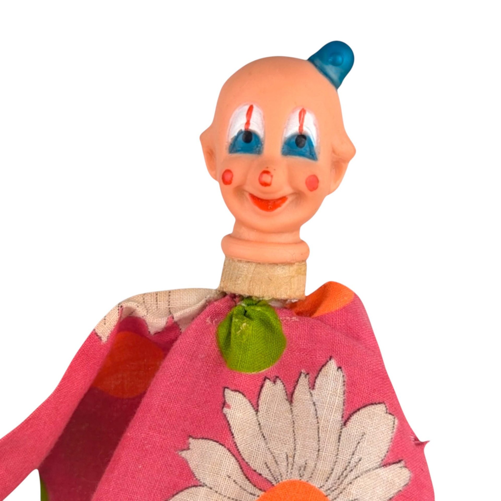 Vintage Pink Daisy Pop-Up Clown Cone Puppet