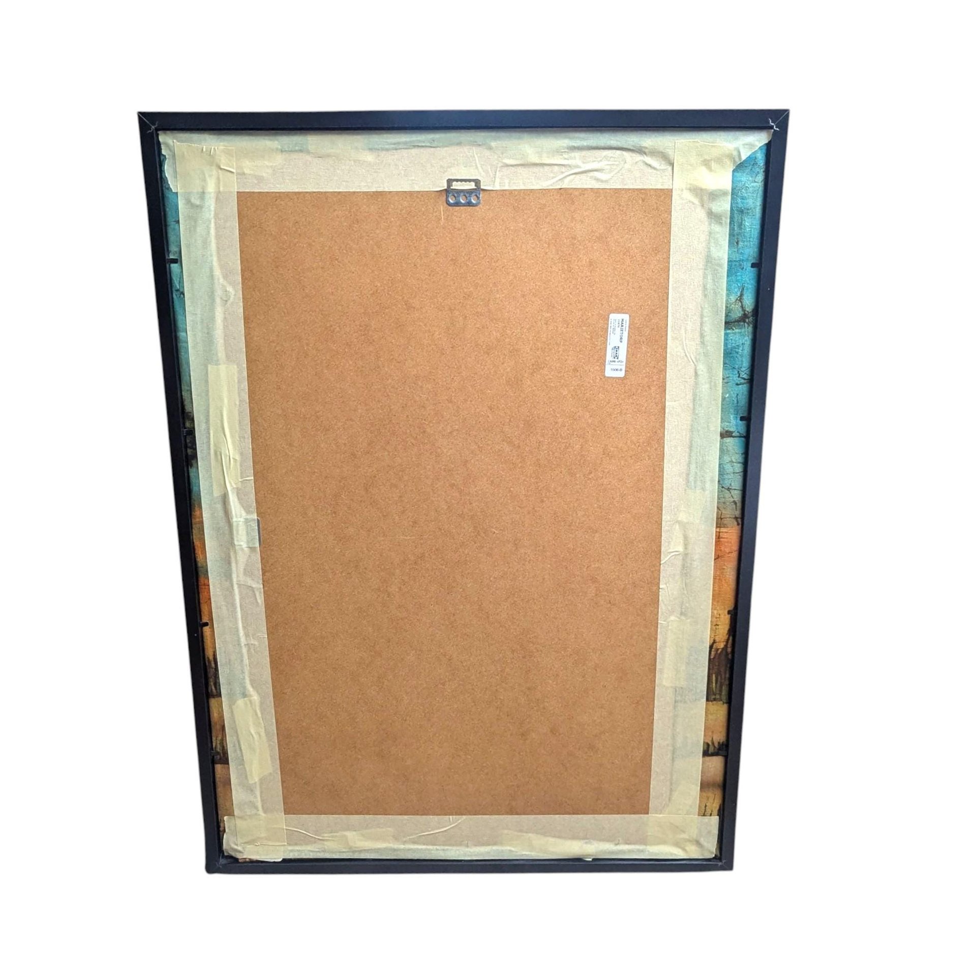 Vintage African Batik Painting - Safari Giraffe Cloth Wall Art