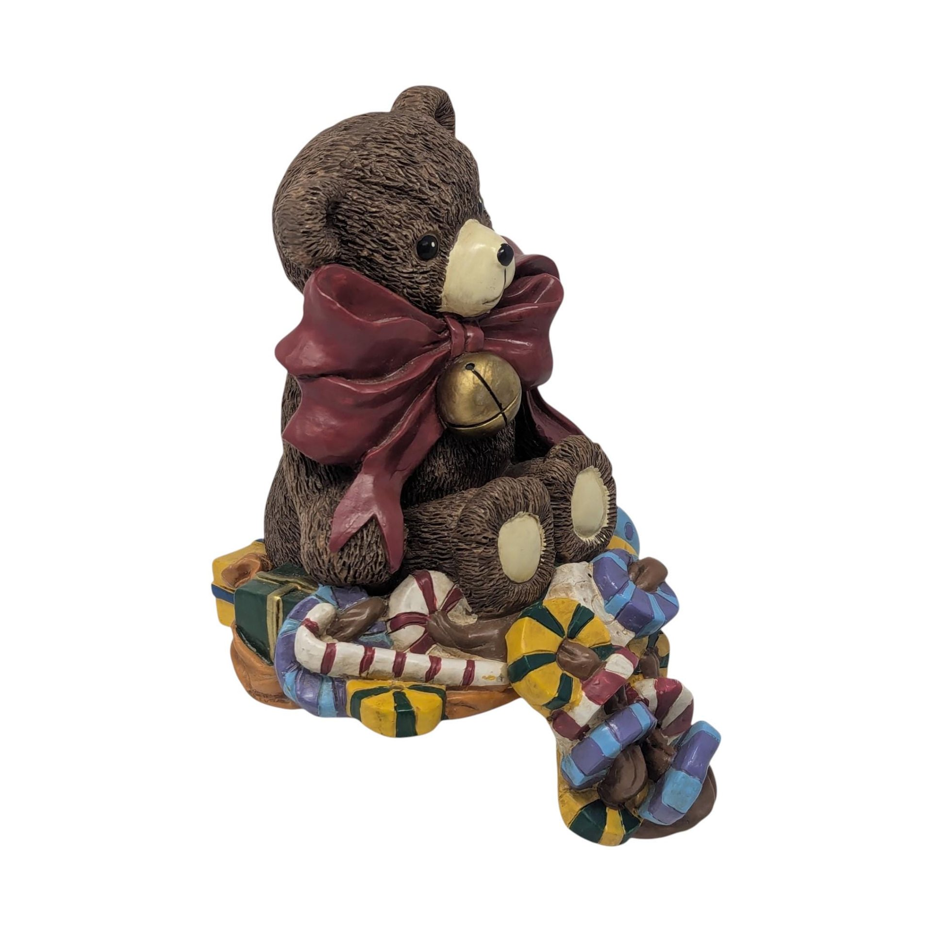 Vintage Christmas Bear Resin Shelf Sitter