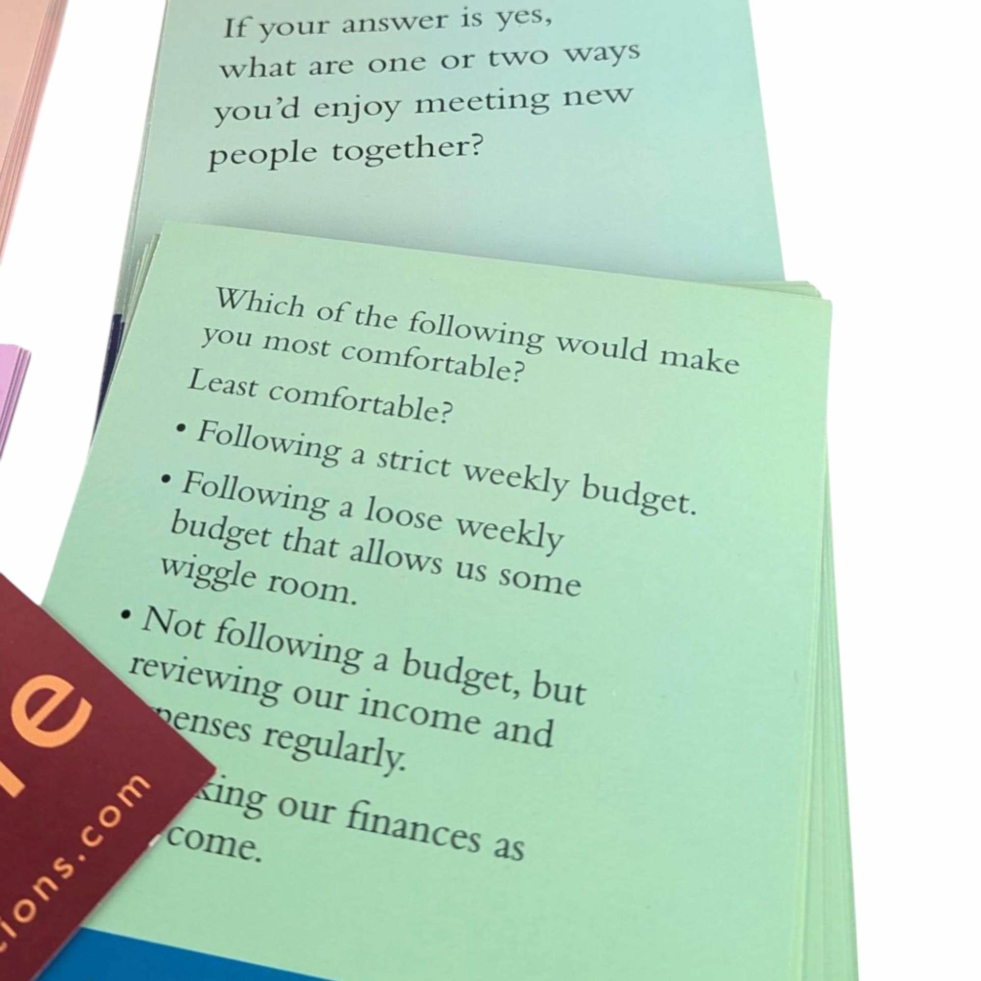 2001 Living Your Dreams Together Conversation Cards