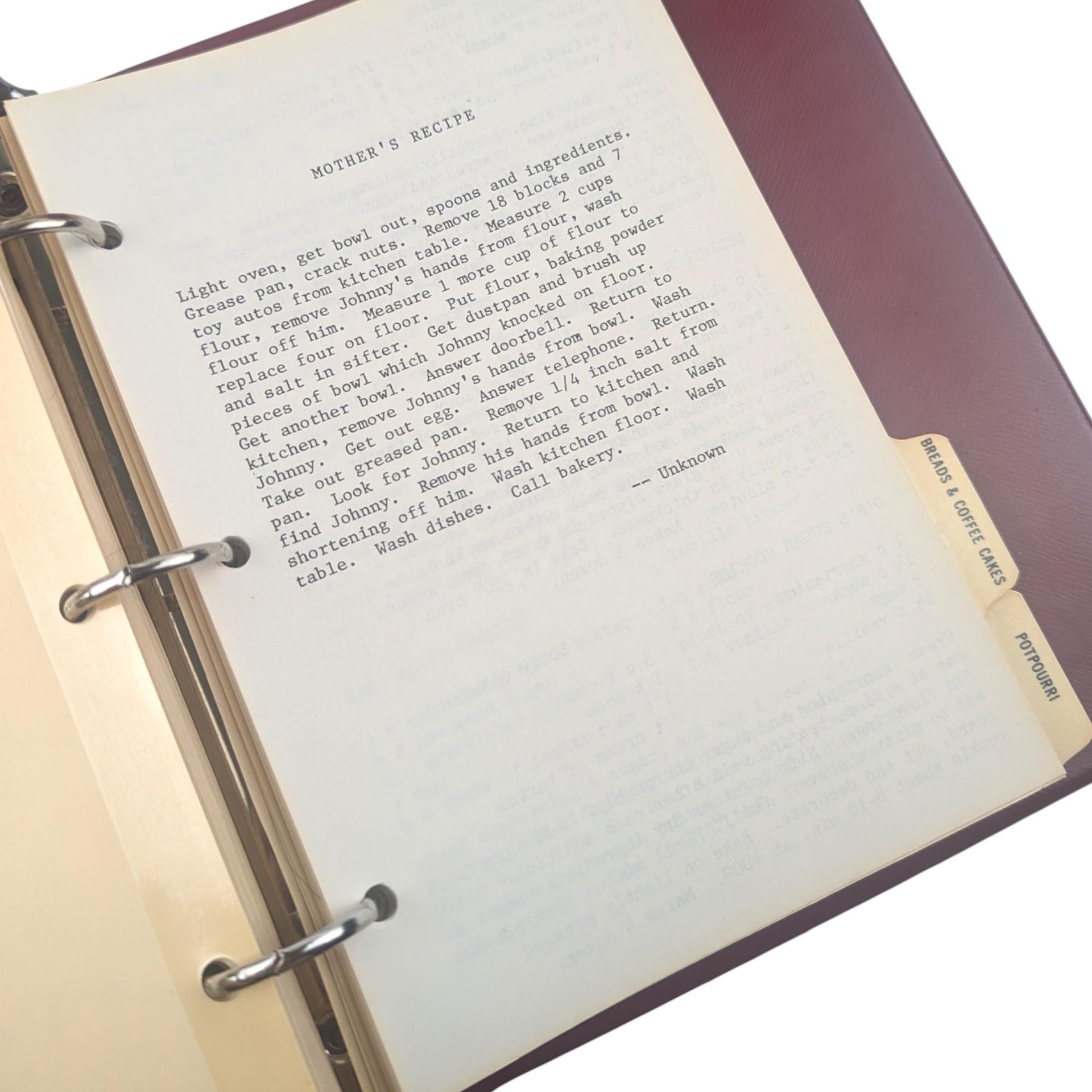 1979 PLA Cookbook Minneapolis 3-Ring Binder