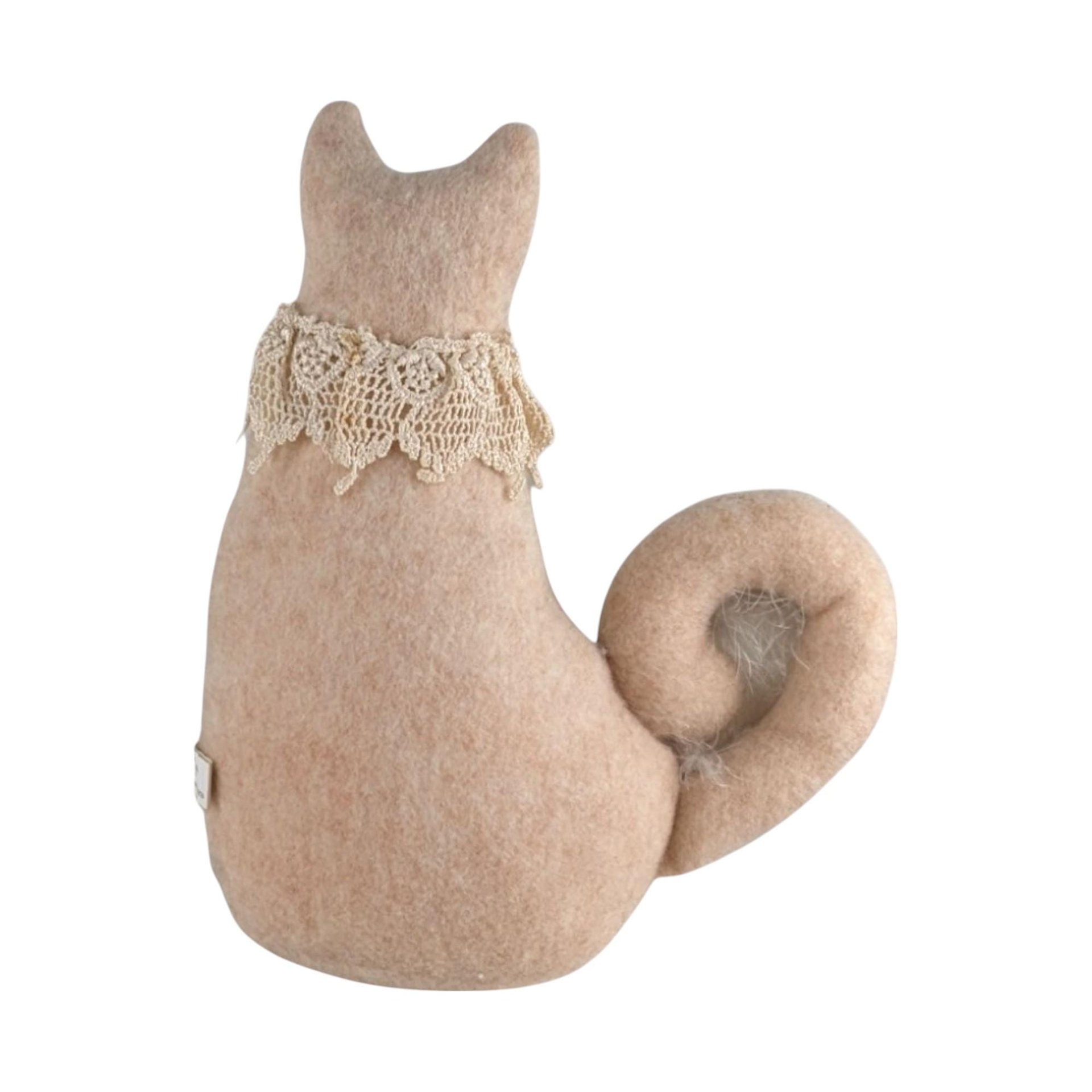Vintage Feline Charm Plush Cat Duo