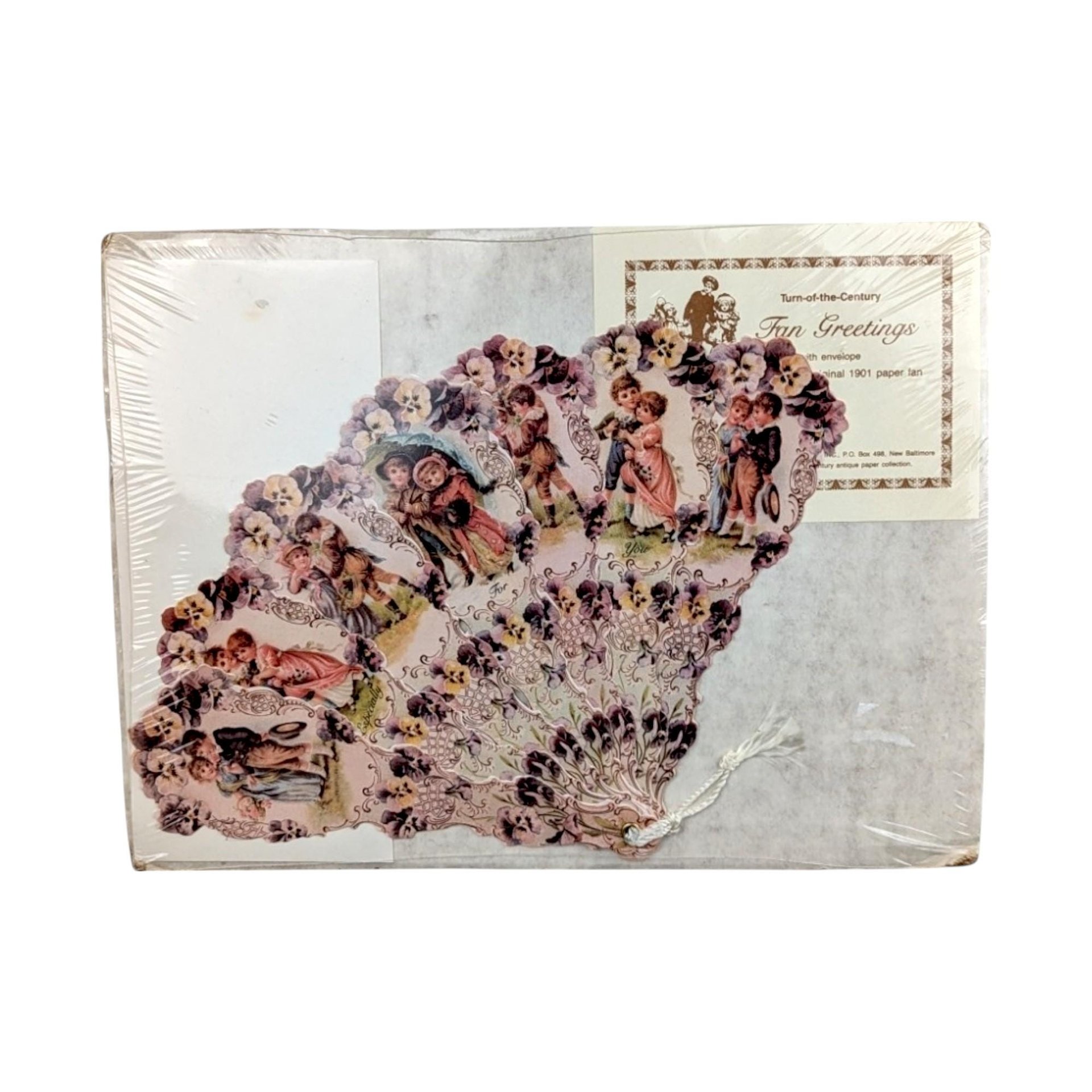 Vintage Morning Glory Teapot & Victorian Style Paper Fan