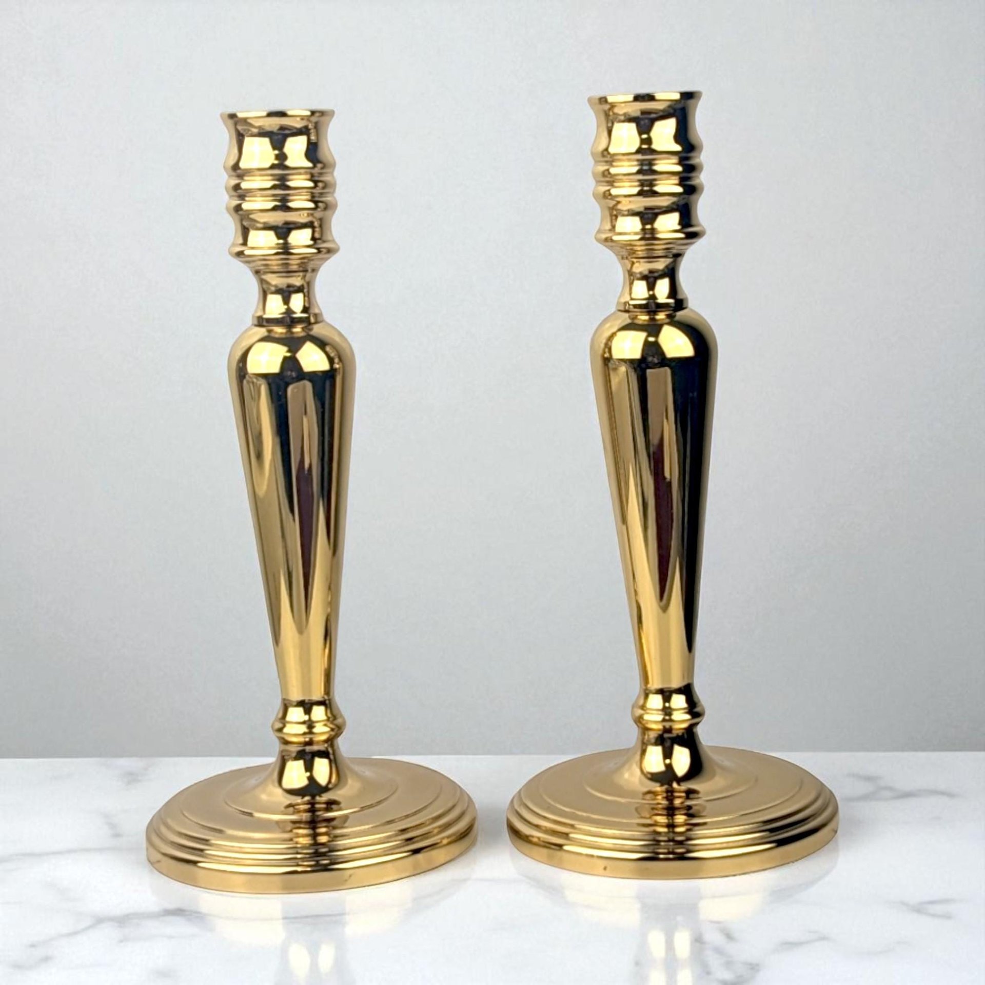 Vintage Baldwin Brass Candlestick Holders Pair