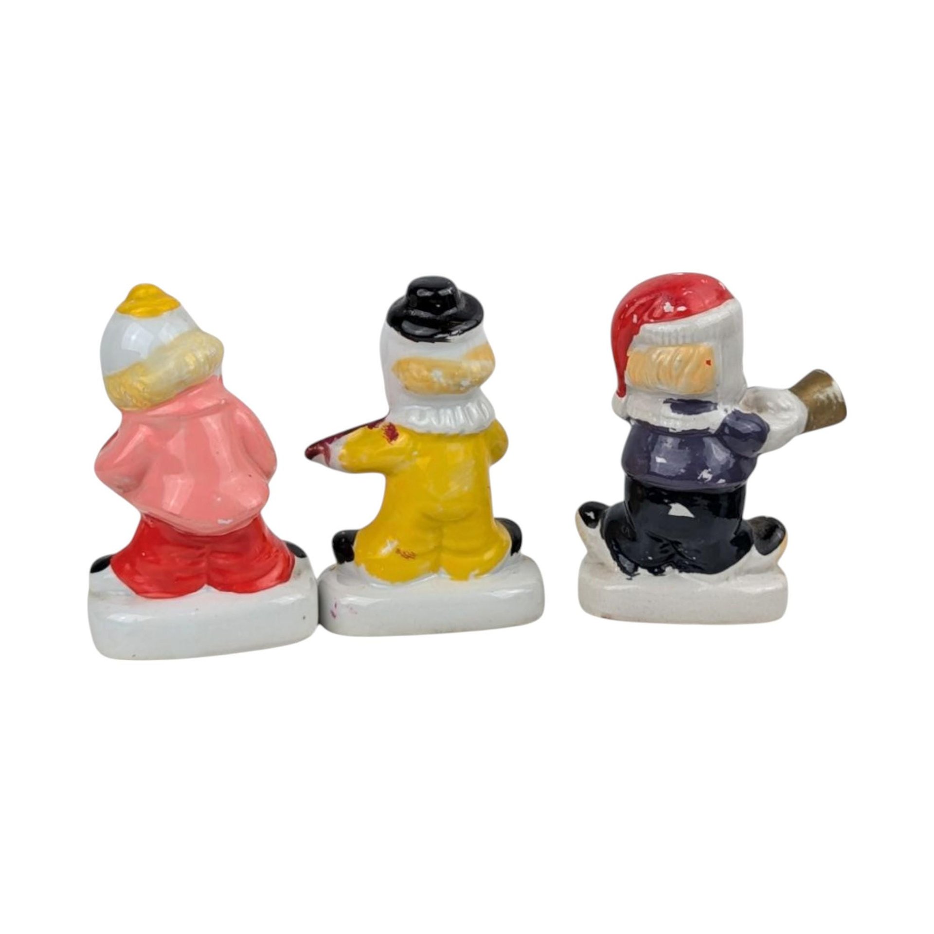 Vintage Ceramic Musical Clown Trio Figurines