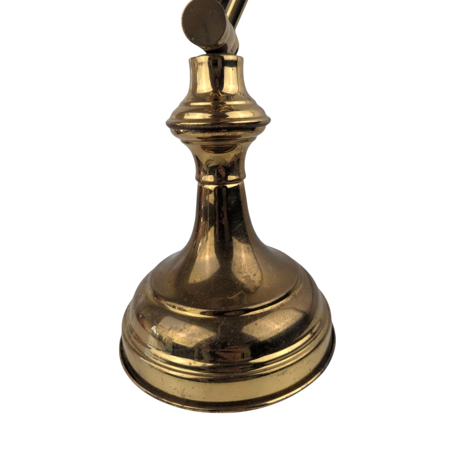 Vintage Adjustable Brass Pivot Desk Lamp