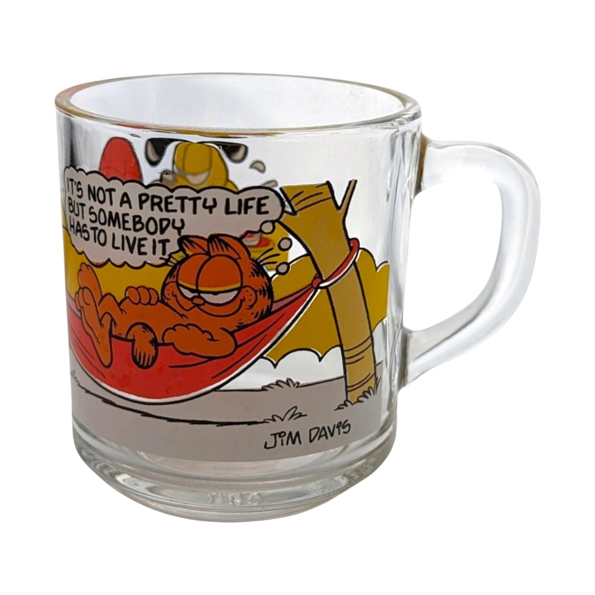 1978 Garfield Glass Mcdonald's Coffee Mug Pair