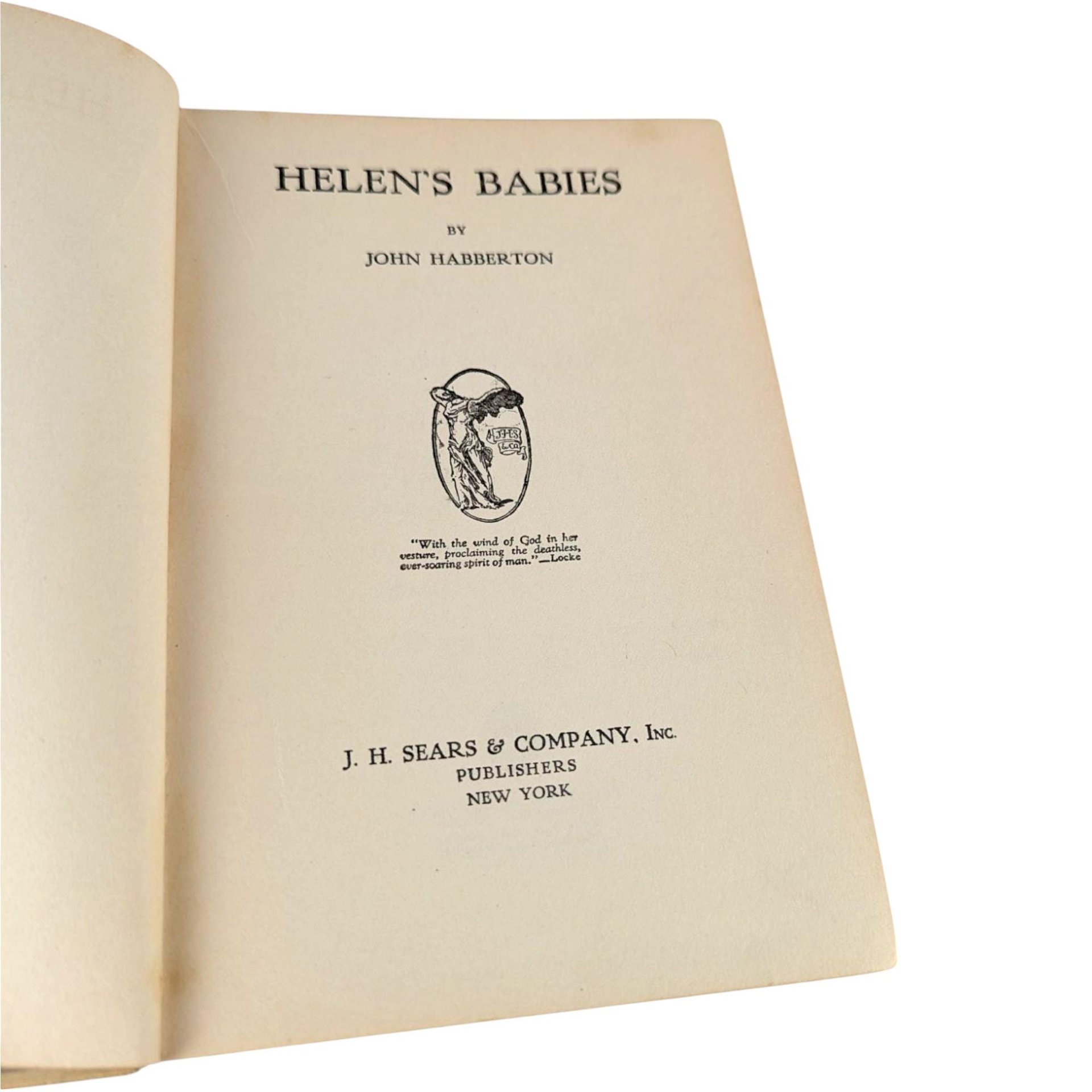 Antique 'Helen’s Babies' Hardcover by John Habberton