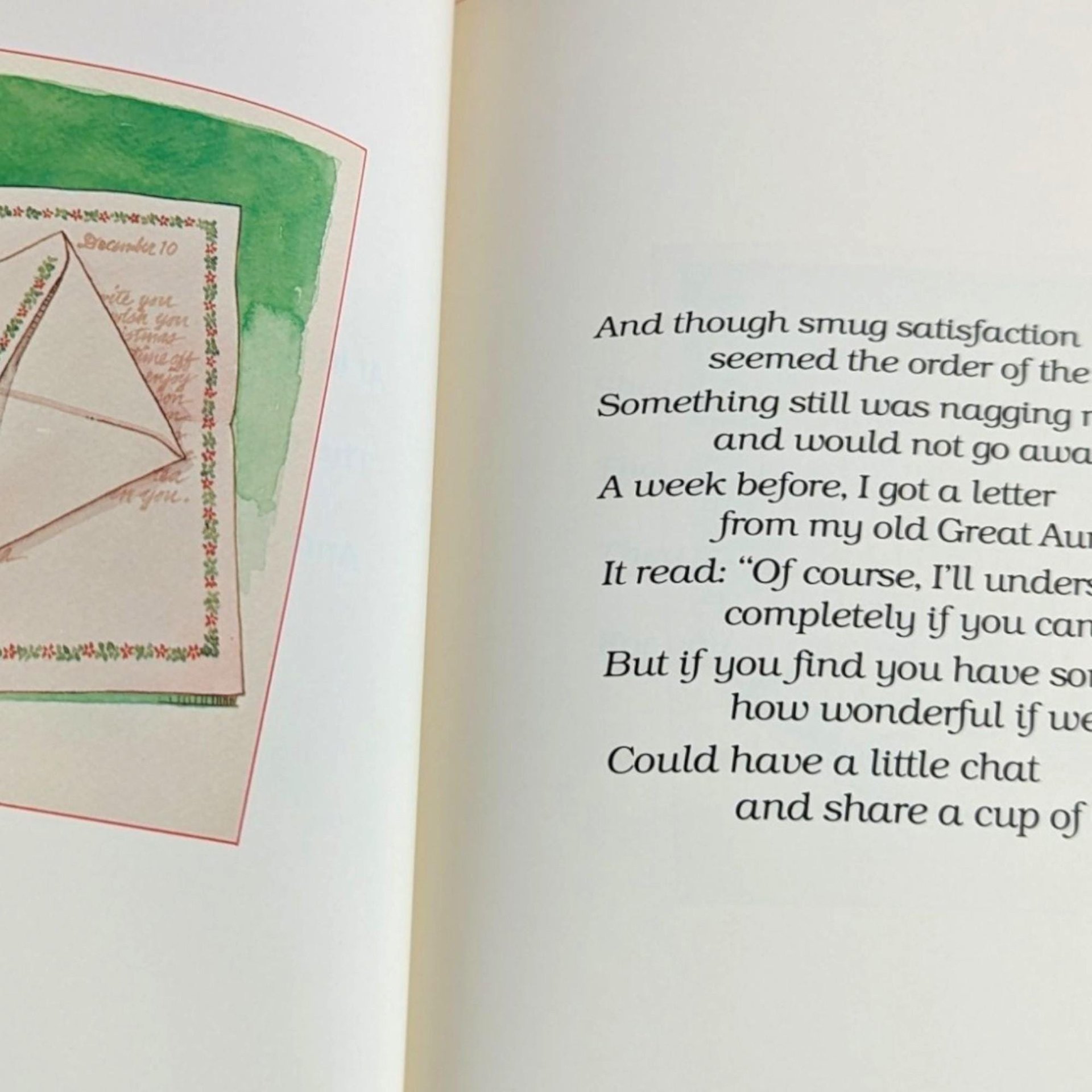 1982 'A Cup of Christmas Tea' by Tom Hegg Hardcover Book