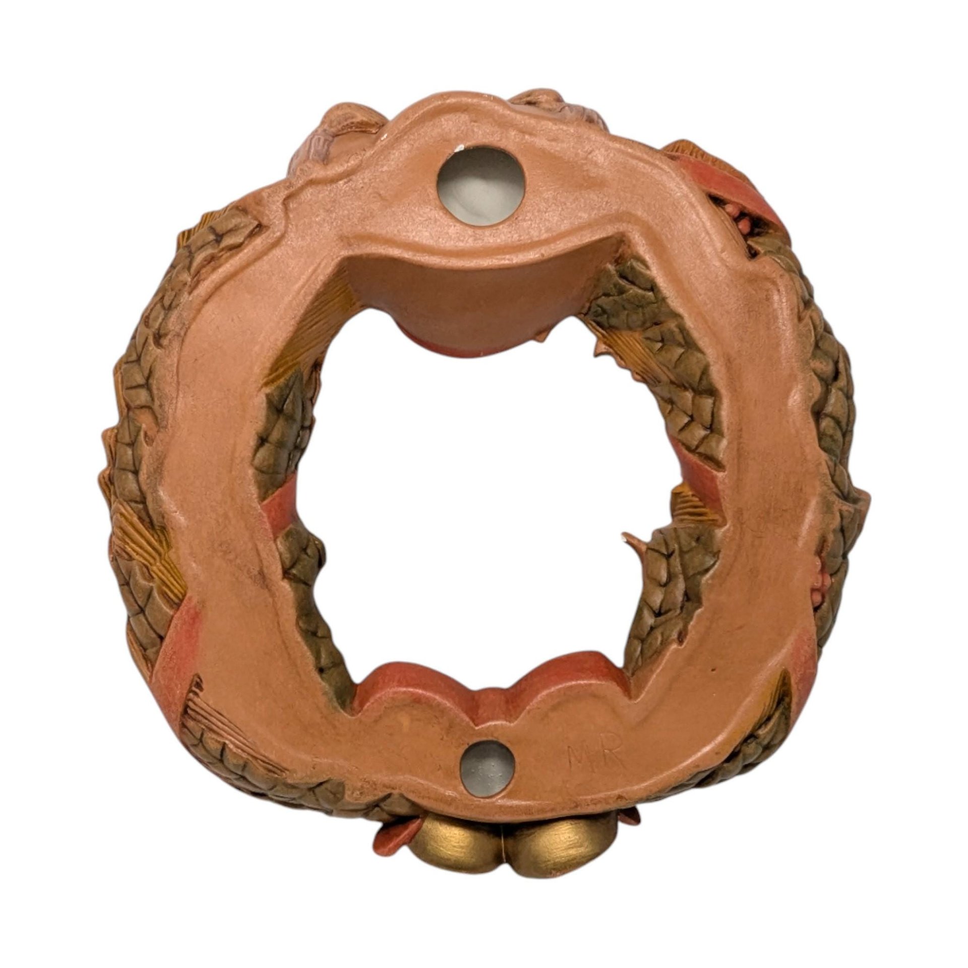 Vintage Hand-Painted Ceramic Nativity Wreath