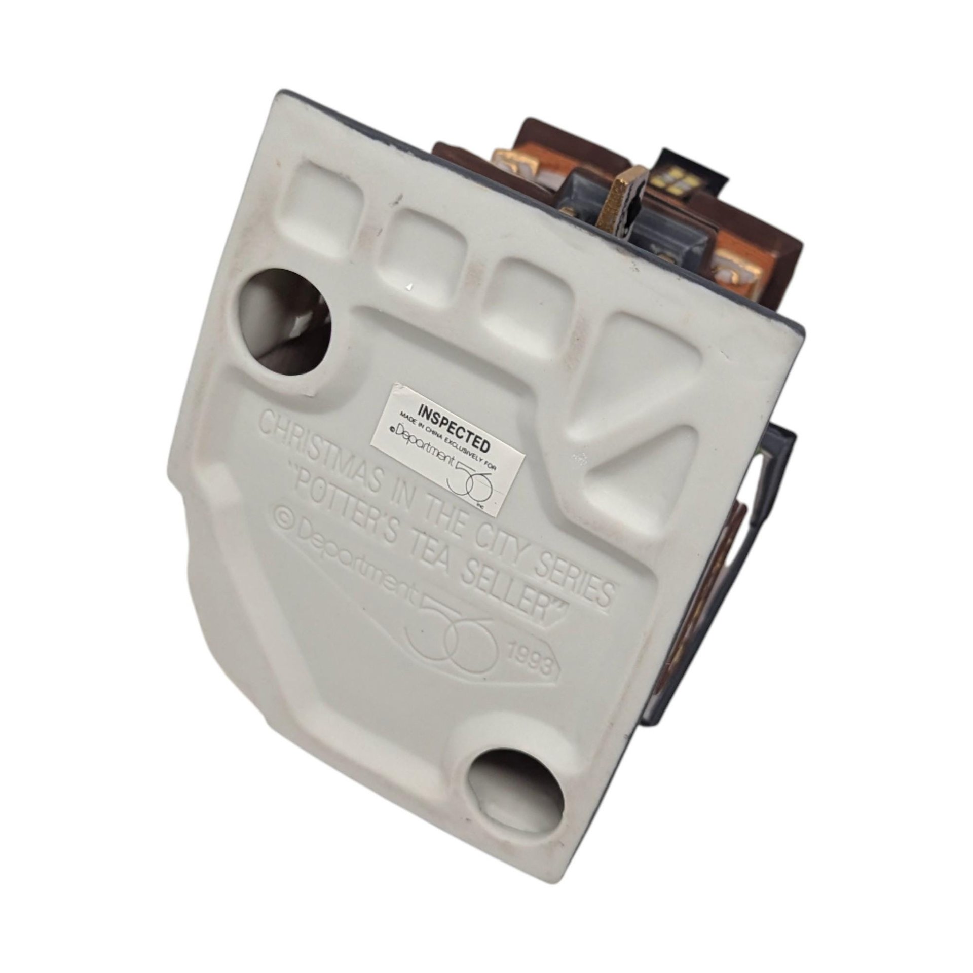 1990 Dept 56 Potters Tea Seller Christmas in the City Series