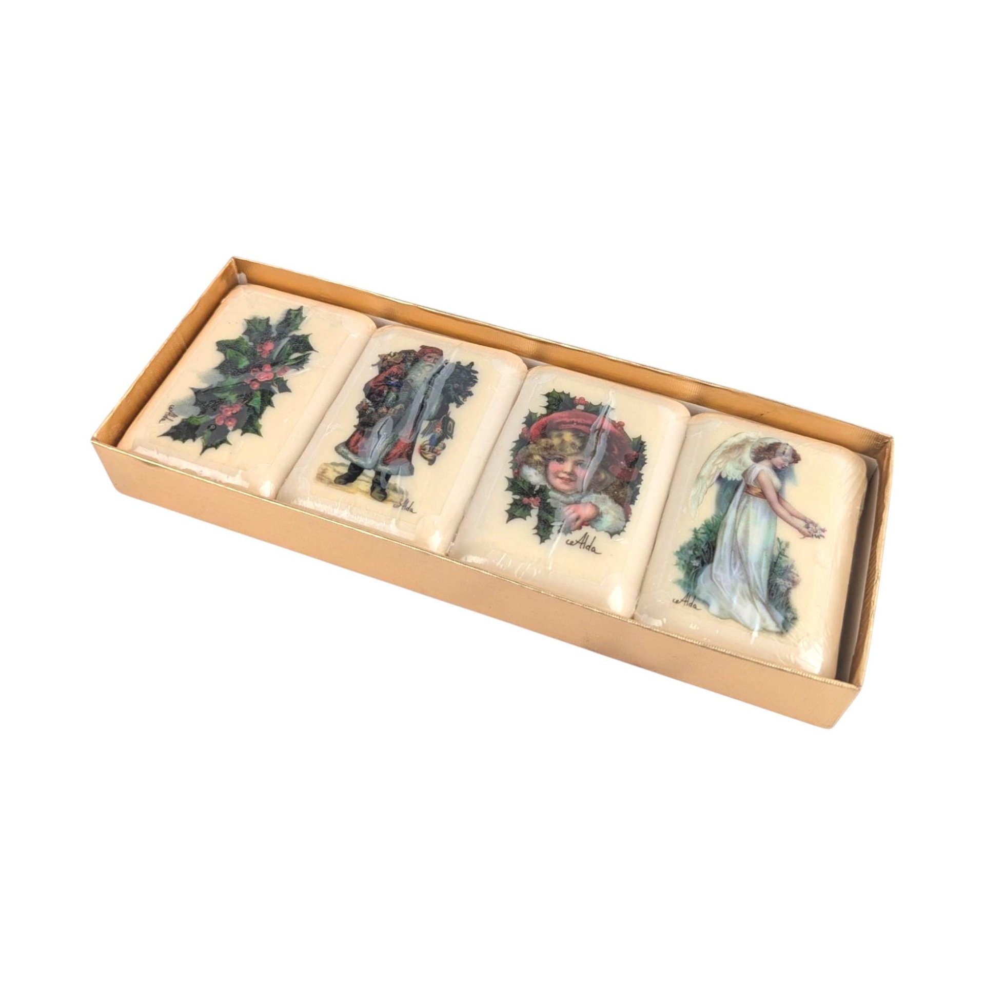 Vintage Images Forever Christmas 4 Piece Bar Soap Set