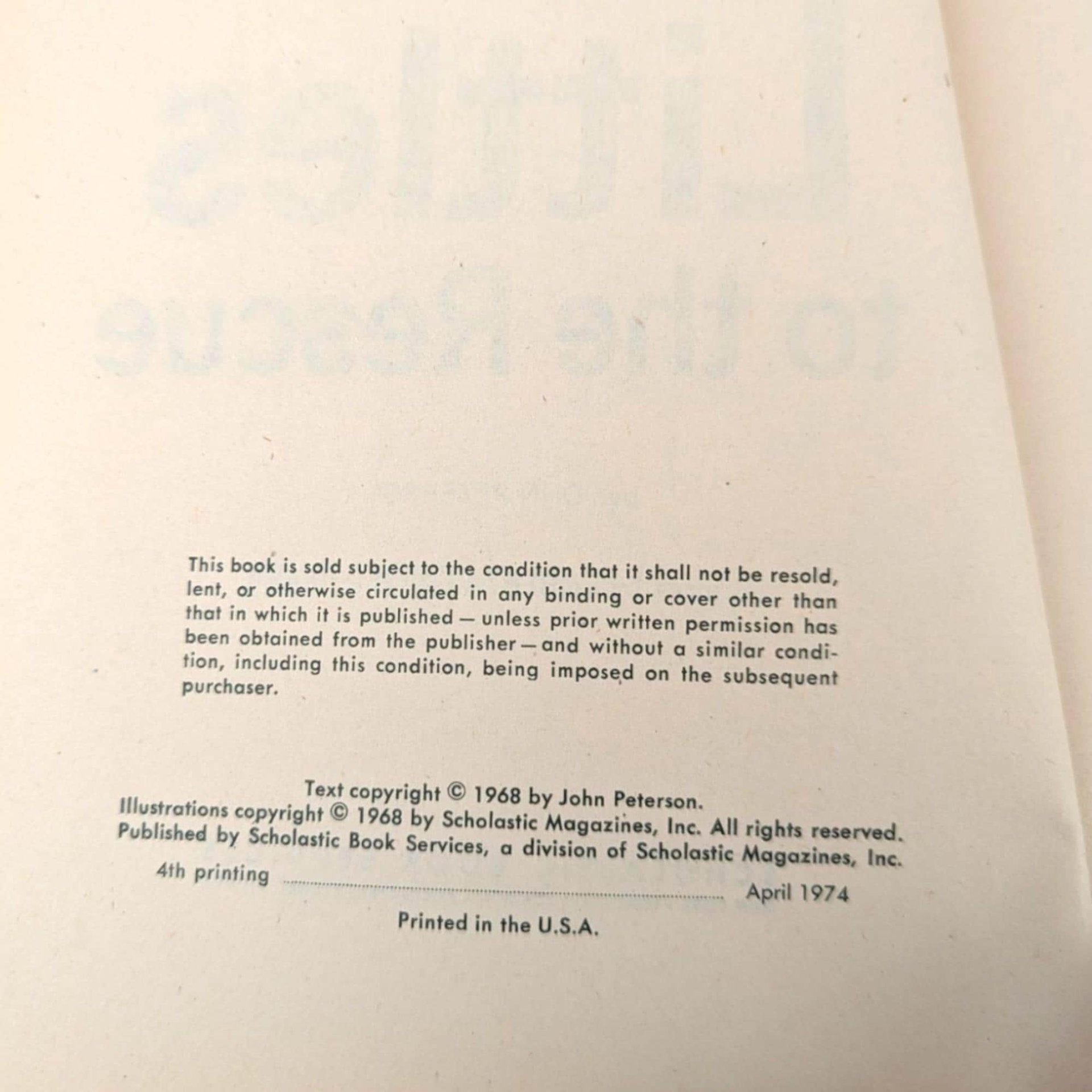 1974 The Littles to the Rescue Scholastic Softcover Book