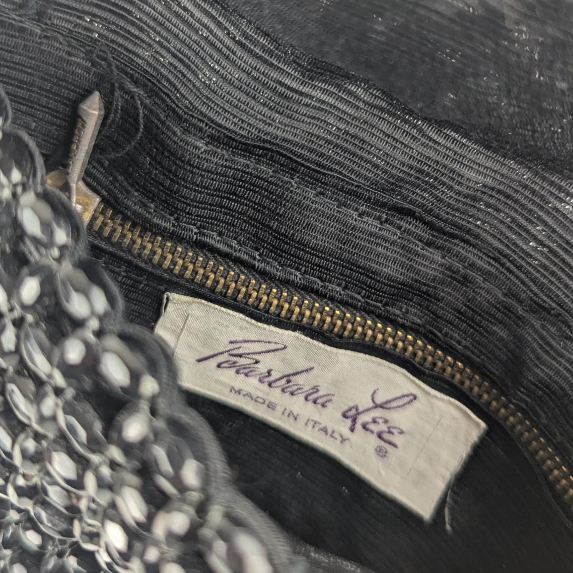 Vintage Barbara Lee Black Beaded Clutch