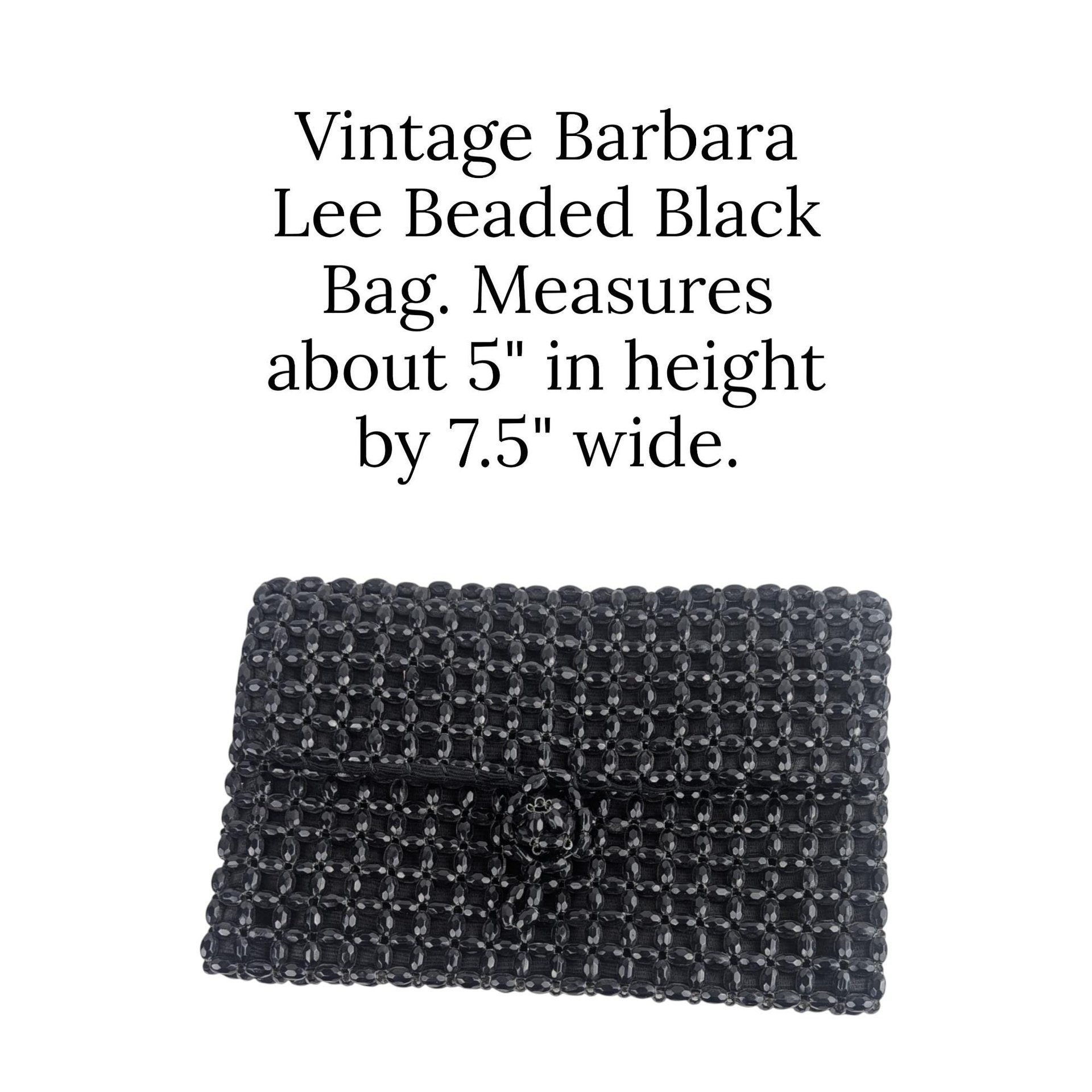 Vintage Barbara Lee Black Beaded Clutch
