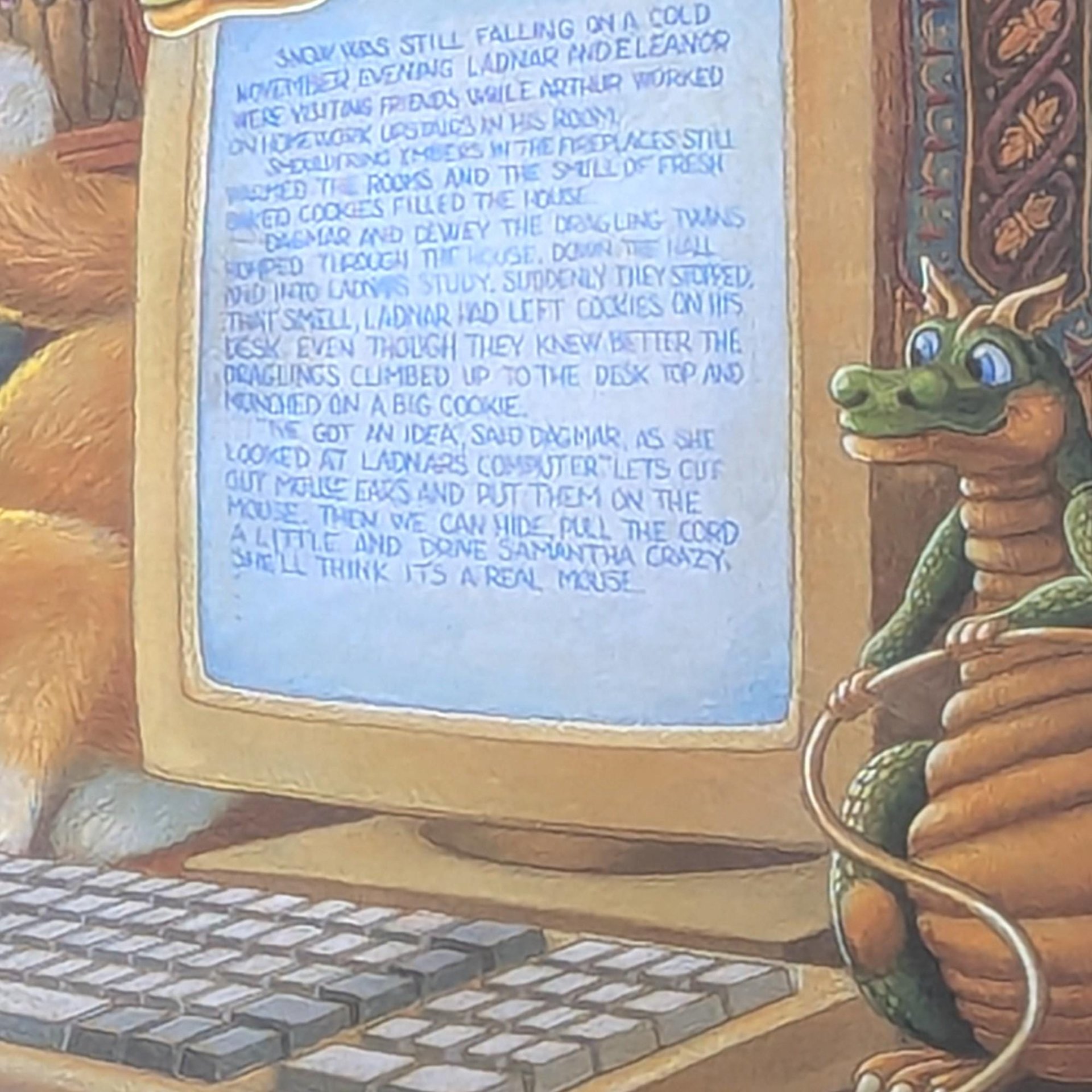 1993 'Cat and Mouse' Randal Spangler Framed Art Print