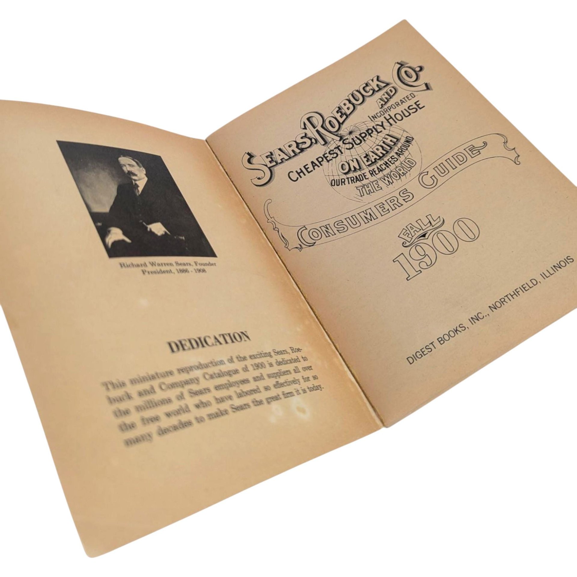 1970 Sears Roebuck and Co Fall 1900 Reproduction Book