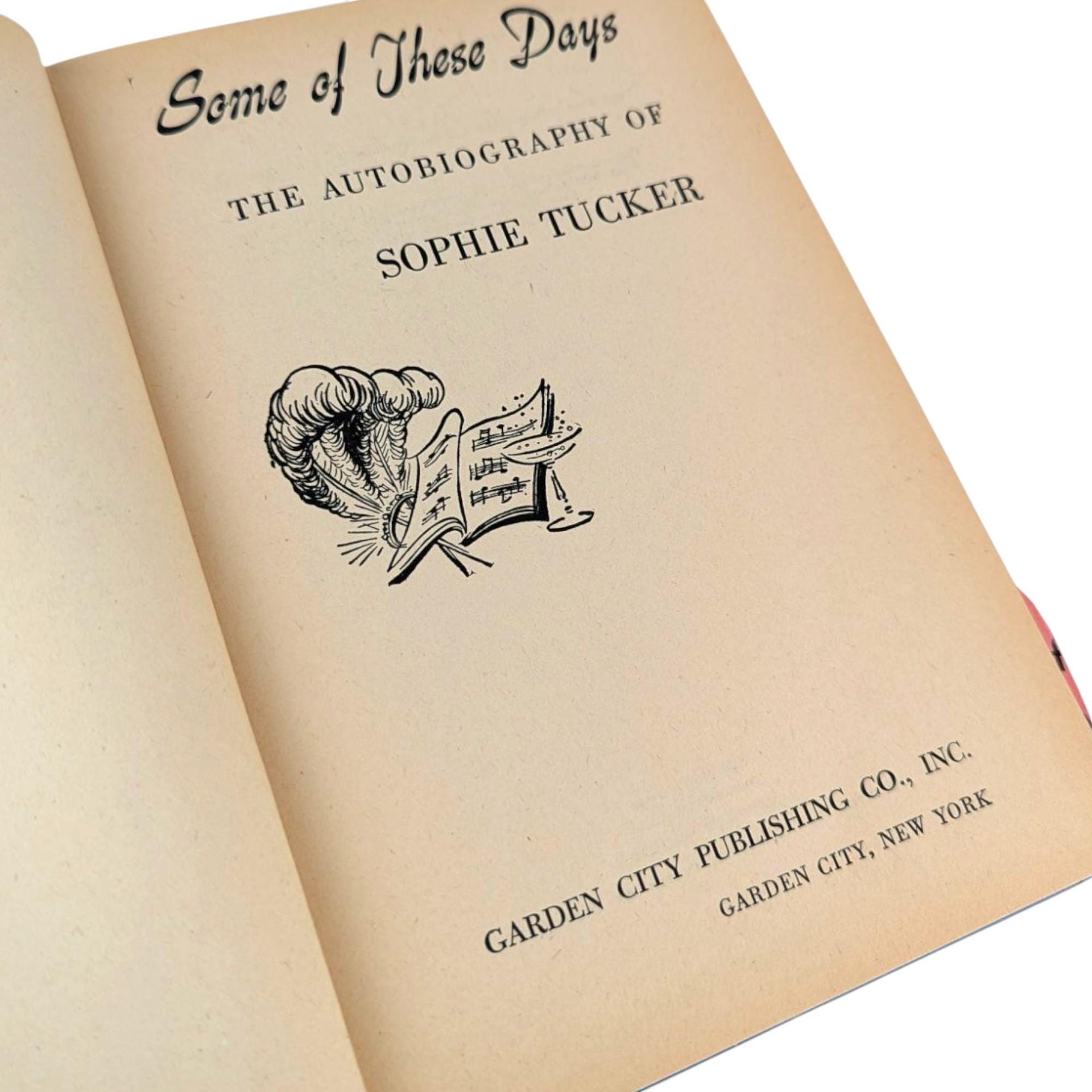 1945 Autographed 'Some of These Days' Sophie Tucker Autobiography