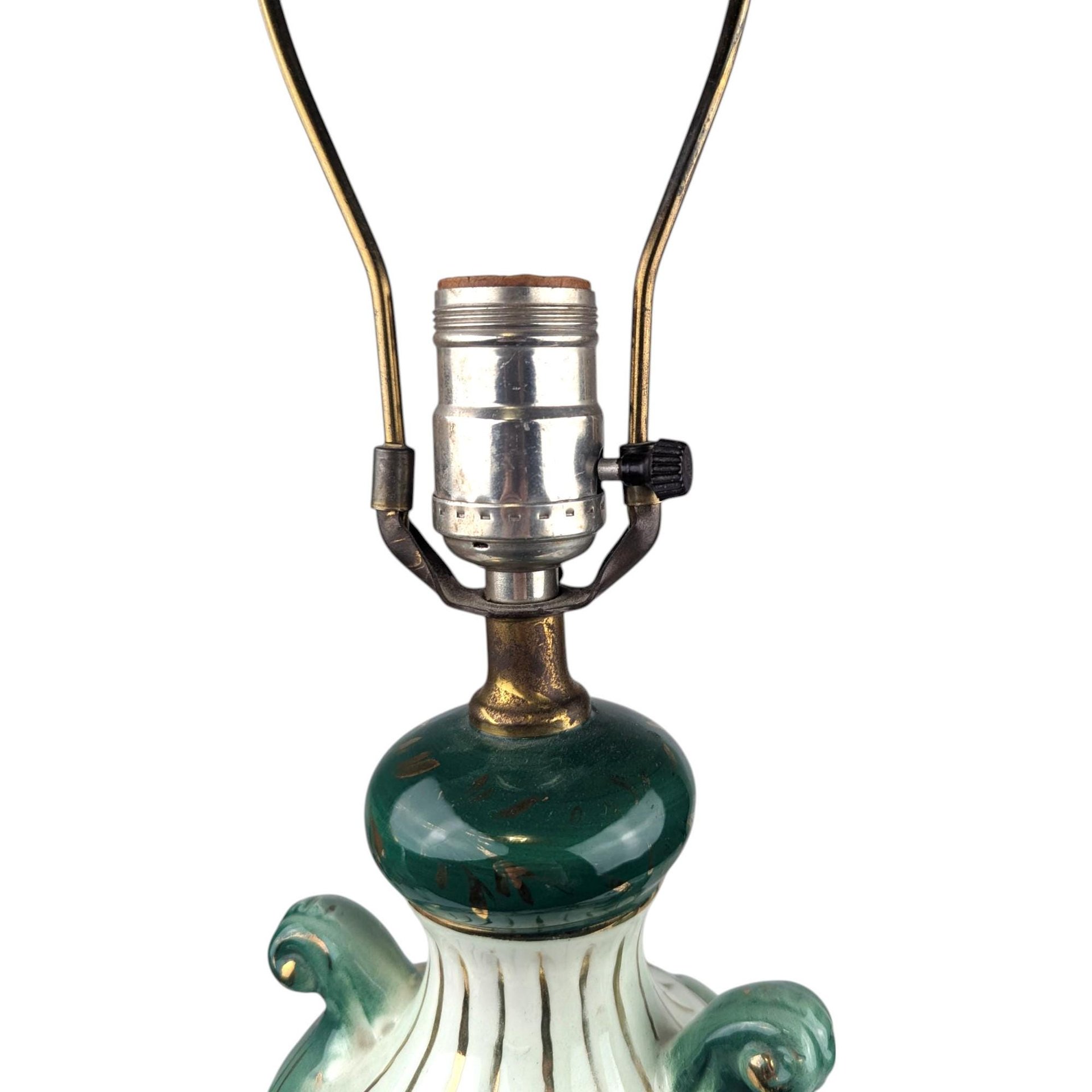 Vintage Italian Capodimonte Style Cherub Lamp