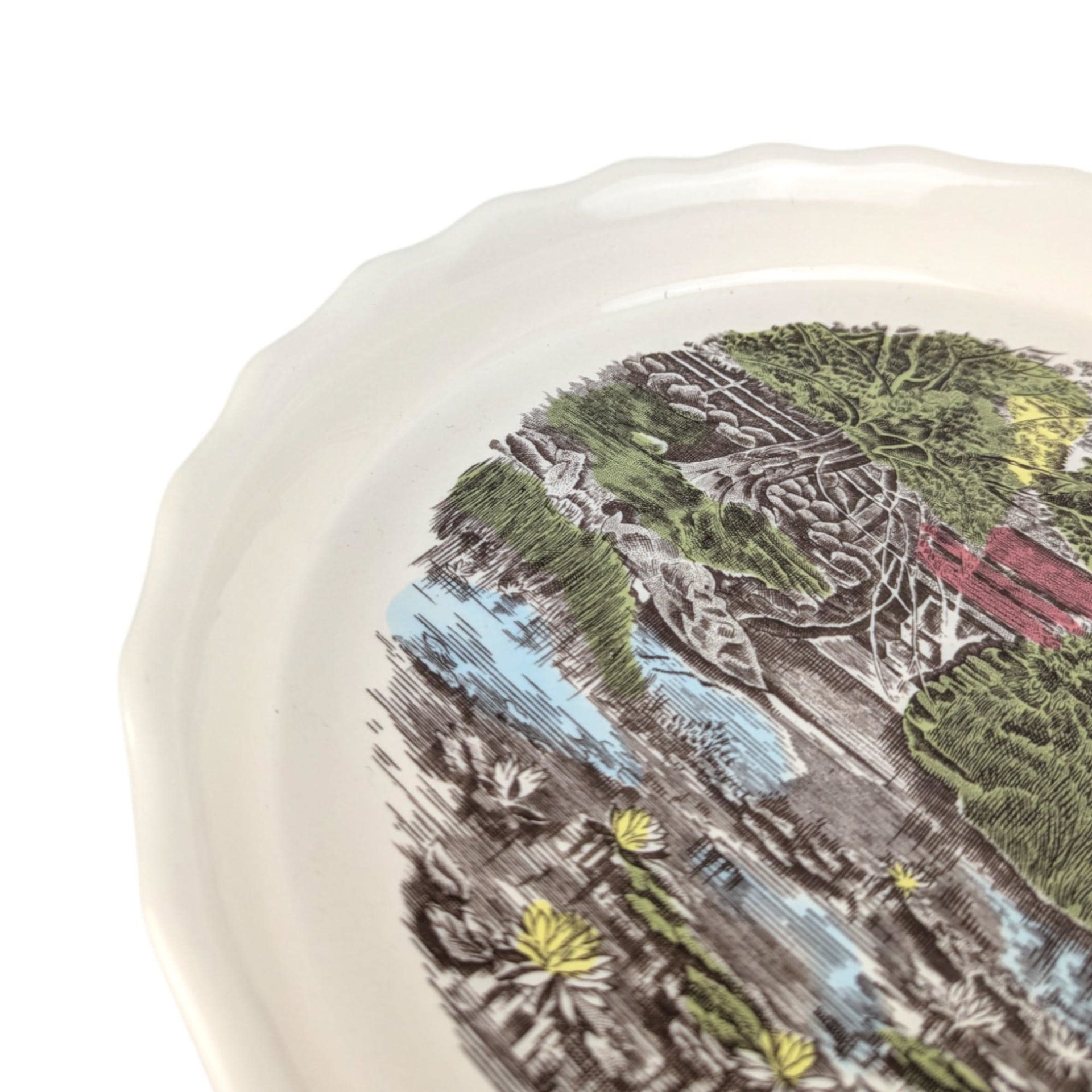 Vintage Johnson Bros Friendly Village Ceramic Pie Plate