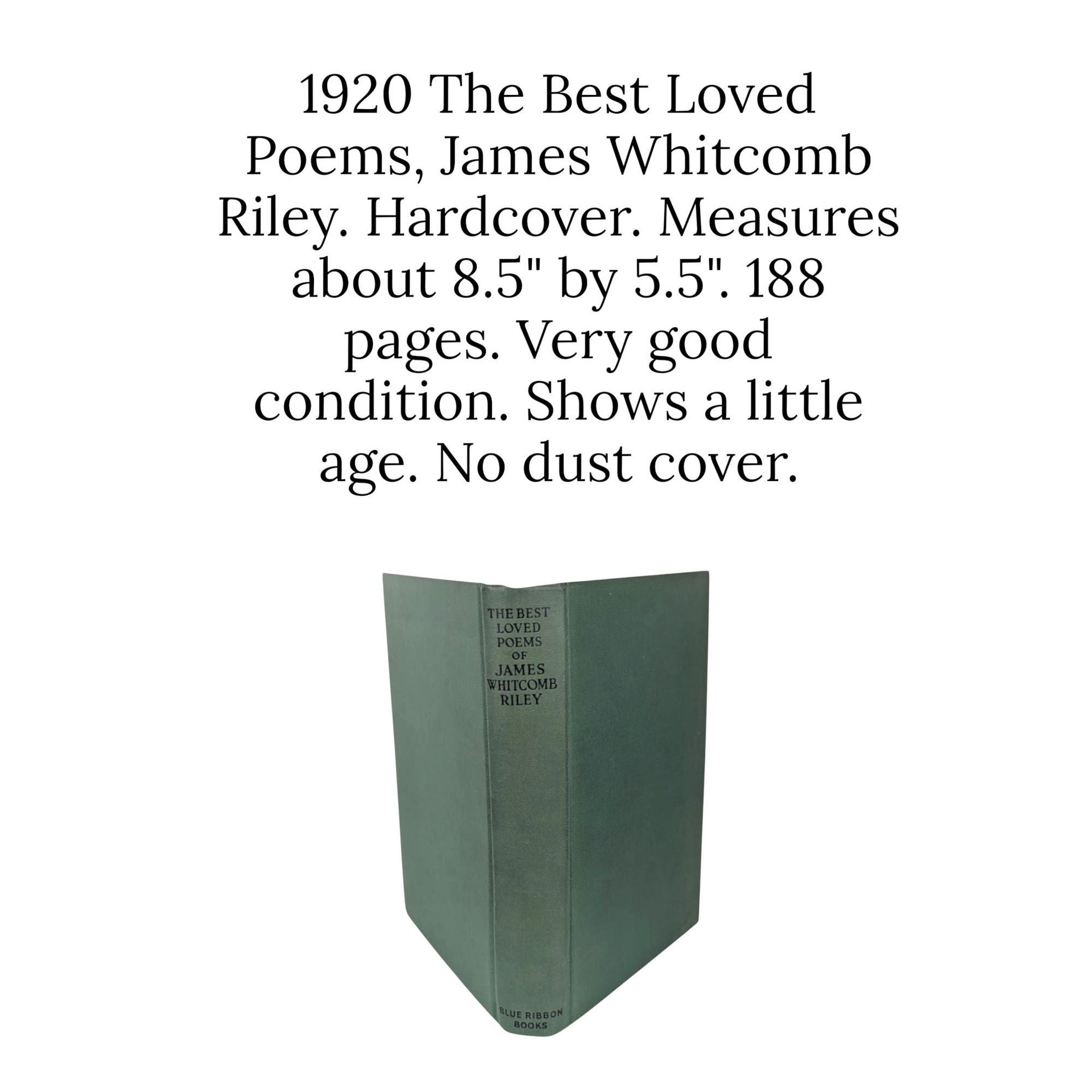 1920 The Best Loved Poems James Whitcomb Riley