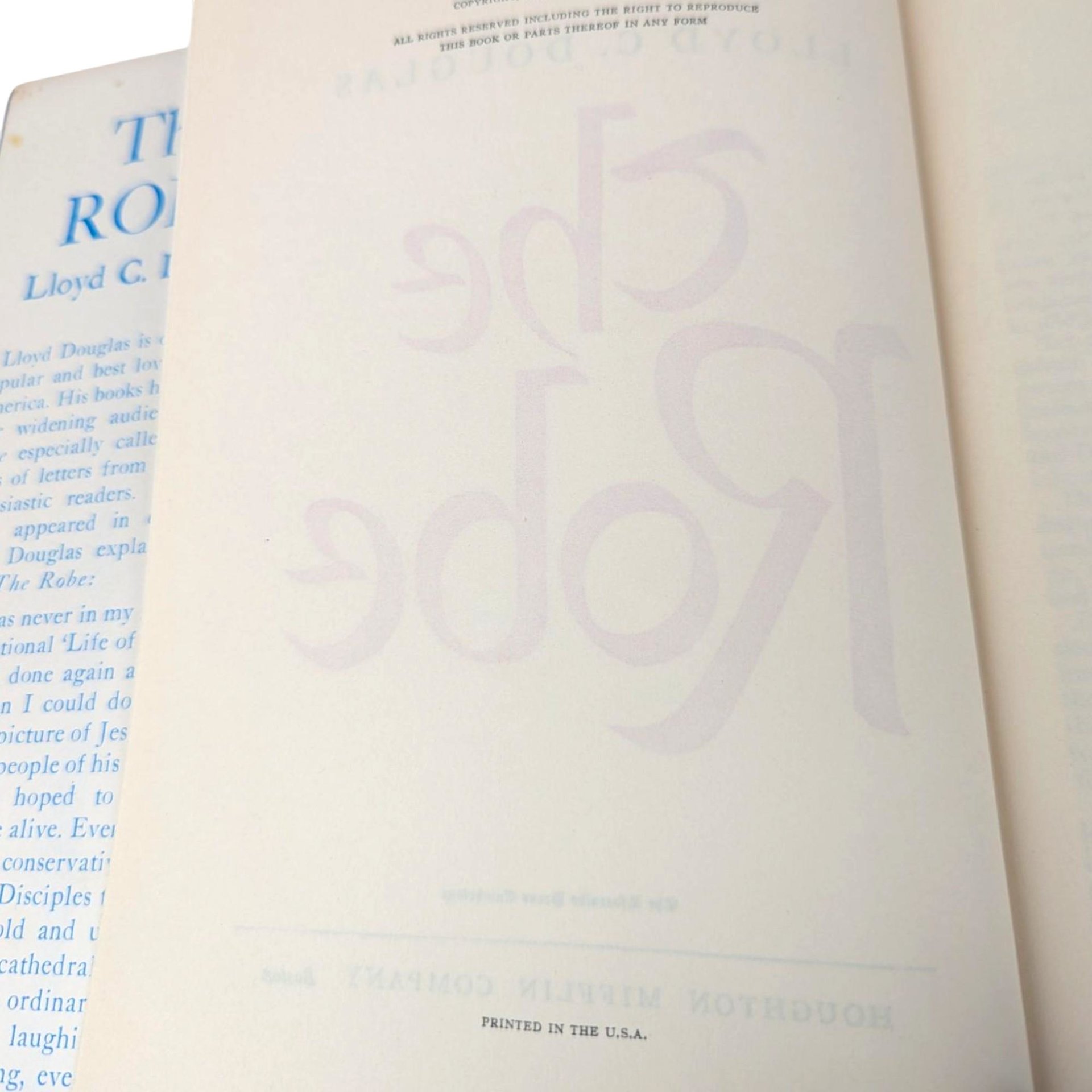1942 The Robe Lloyd C. Douglas Hardcover