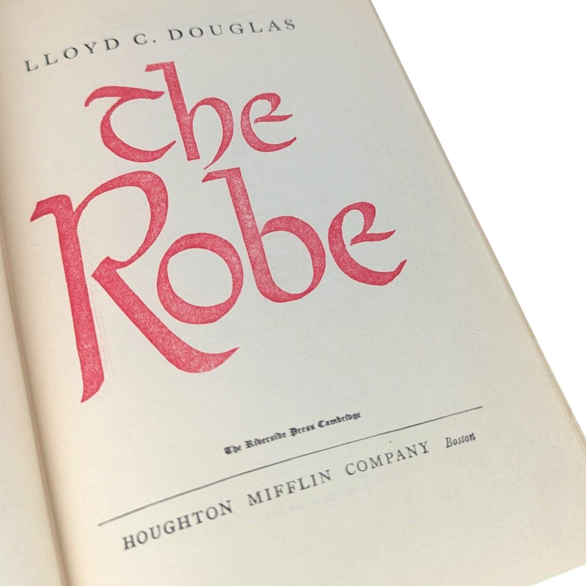 1942 The Robe Lloyd C. Douglas Hardcover