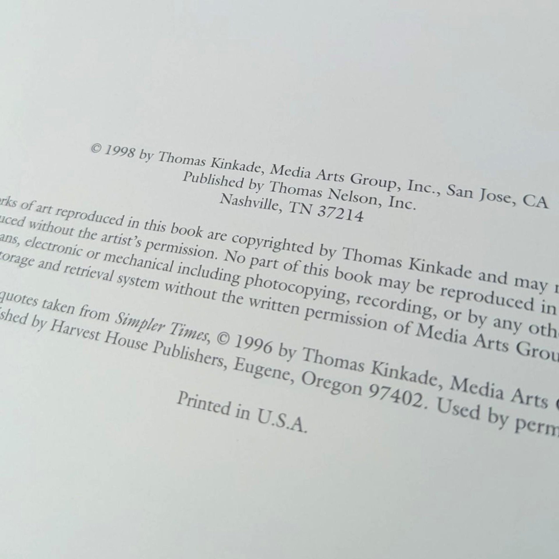 Vintage Thomas Kinkade Family History & Teapot Set