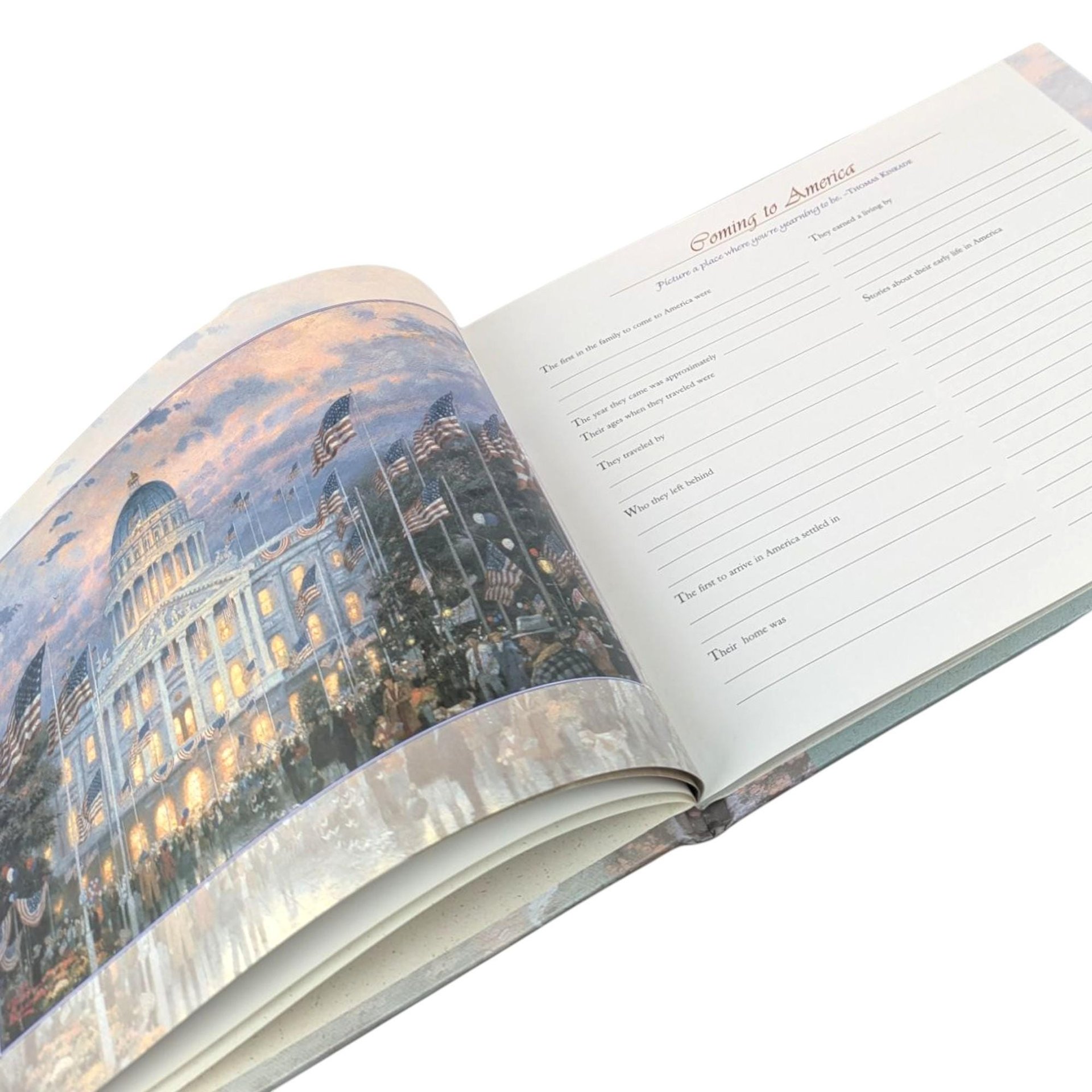 Vintage Thomas Kinkade Family History & Teapot Set