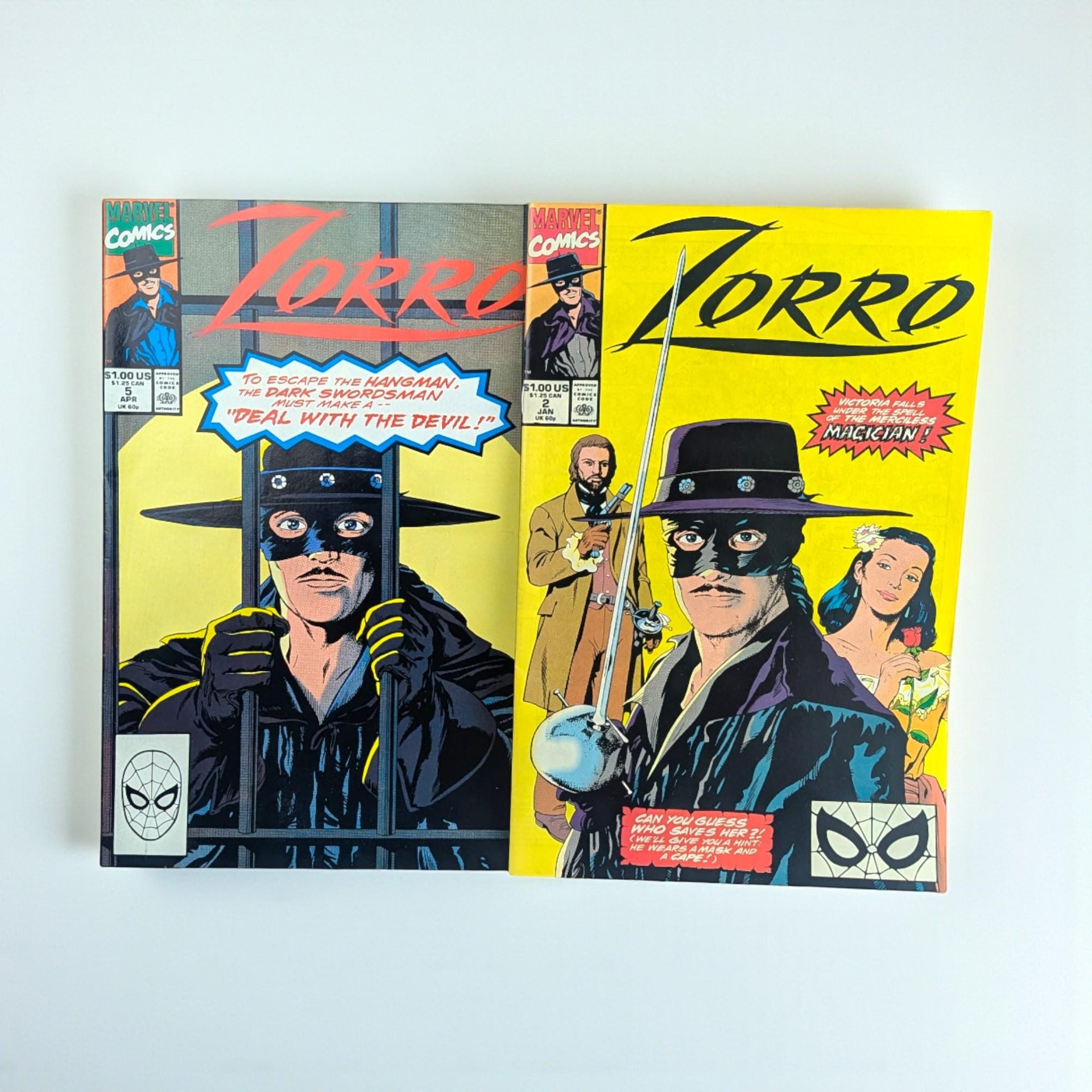 Vintage Zorro Magazine Pair (1991)