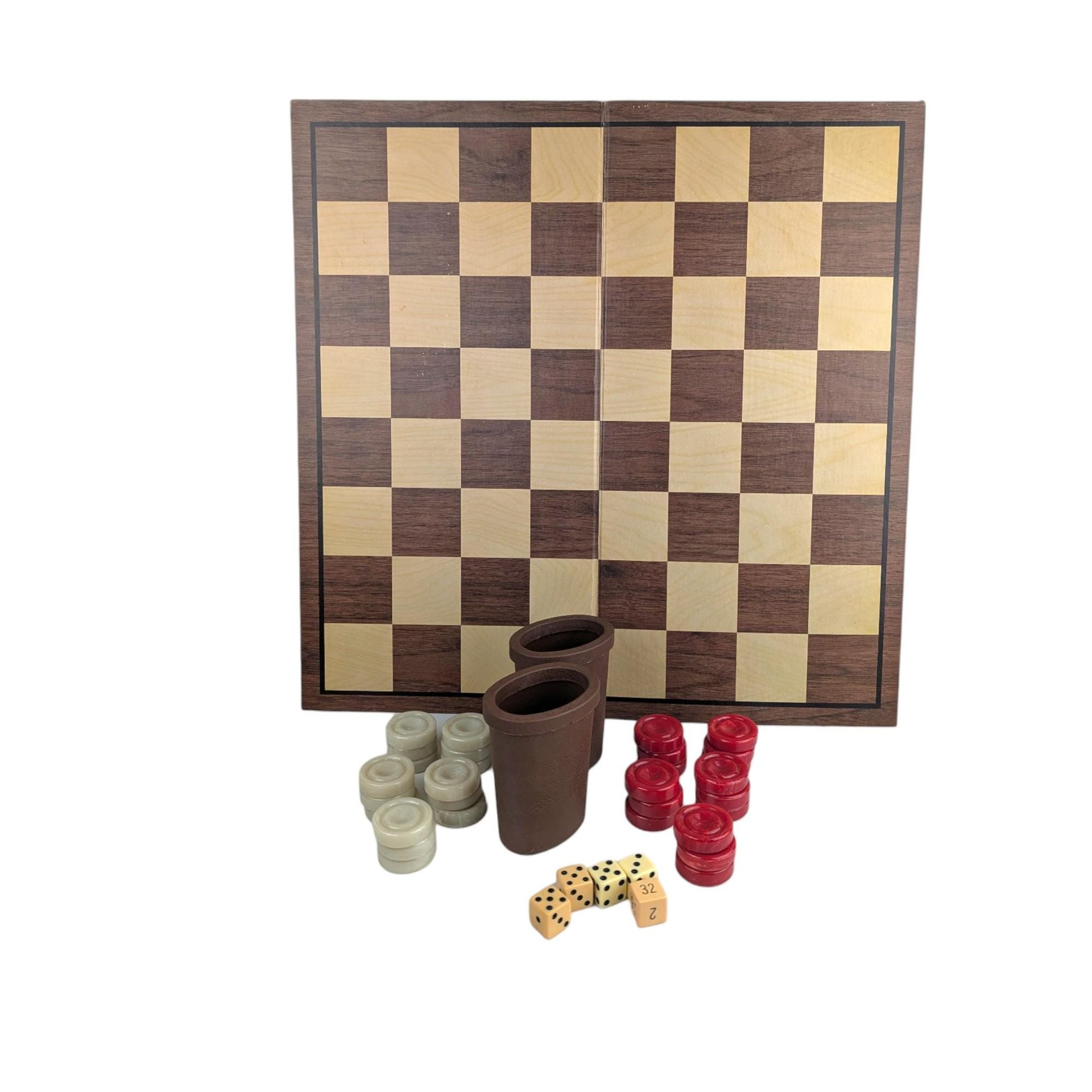 Vintage Pleasantime Games Deluxe Backgammon Set