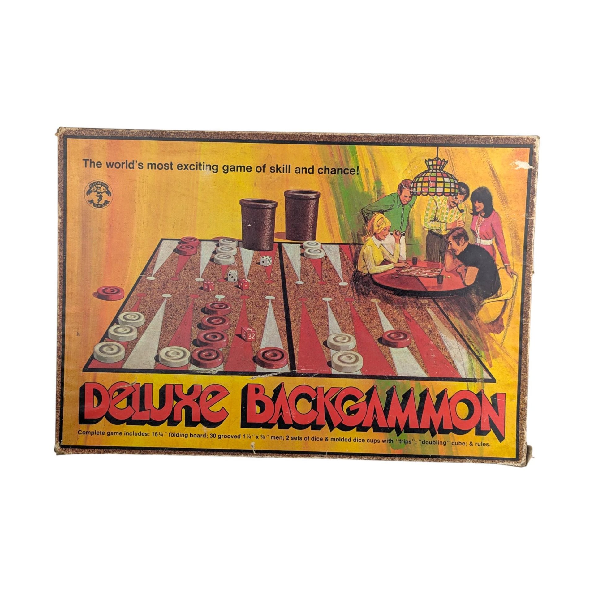 Vintage Pleasantime Games Deluxe Backgammon Set