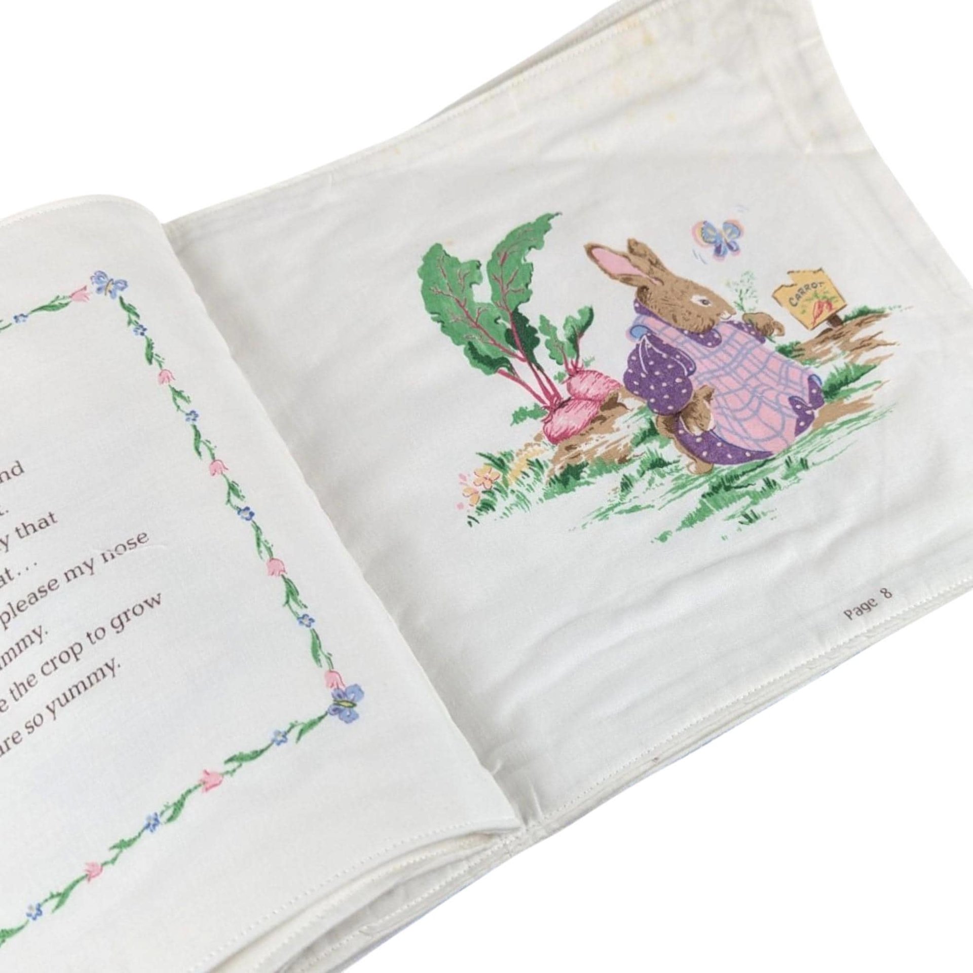 Vintage Cottontail Corner Handmade Soft Cloth Book