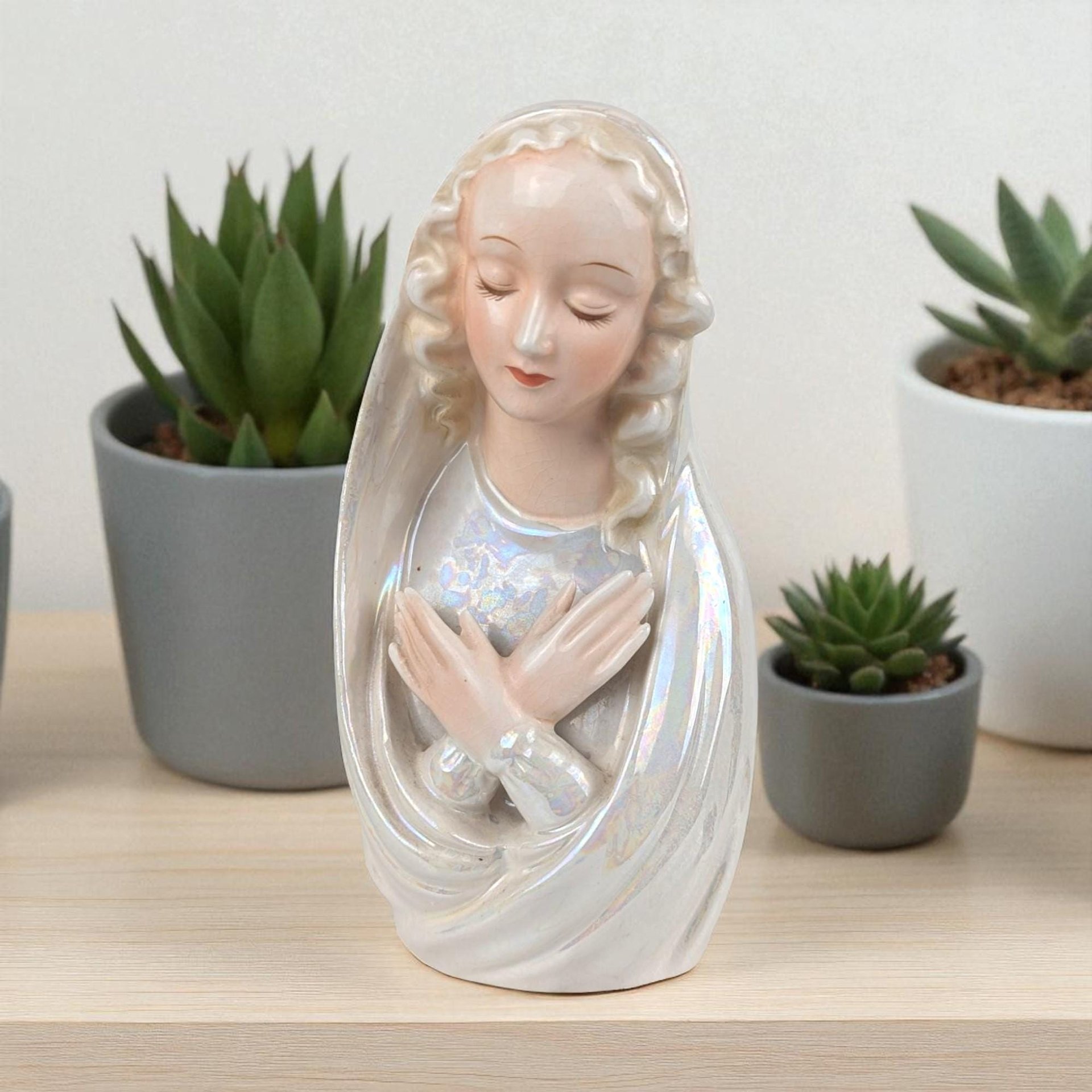 Vintage Norcrest Virgin Mary Ceramic Planter