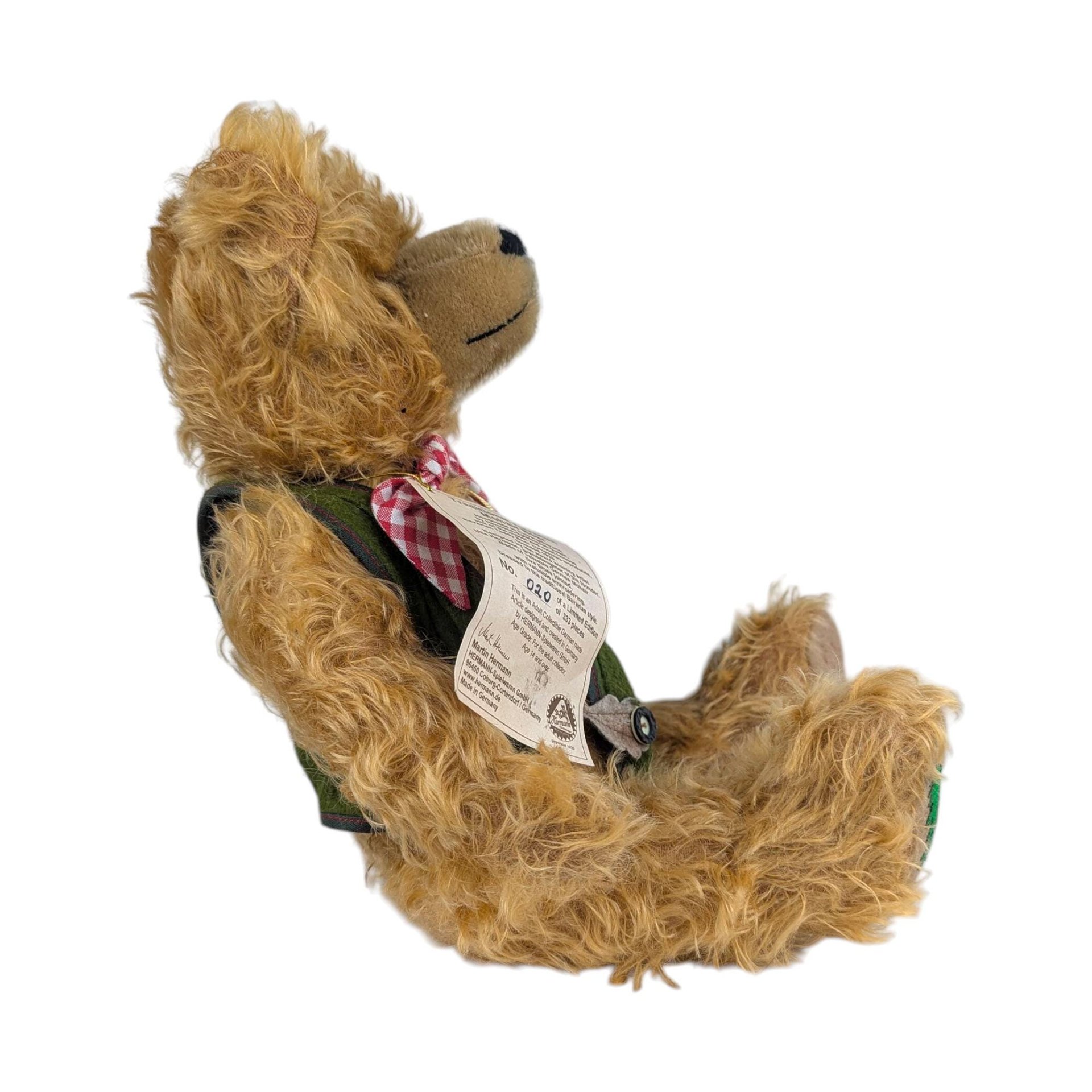 Vintage Hermann Limited Edition Traditional Bavarian Mohair Bear