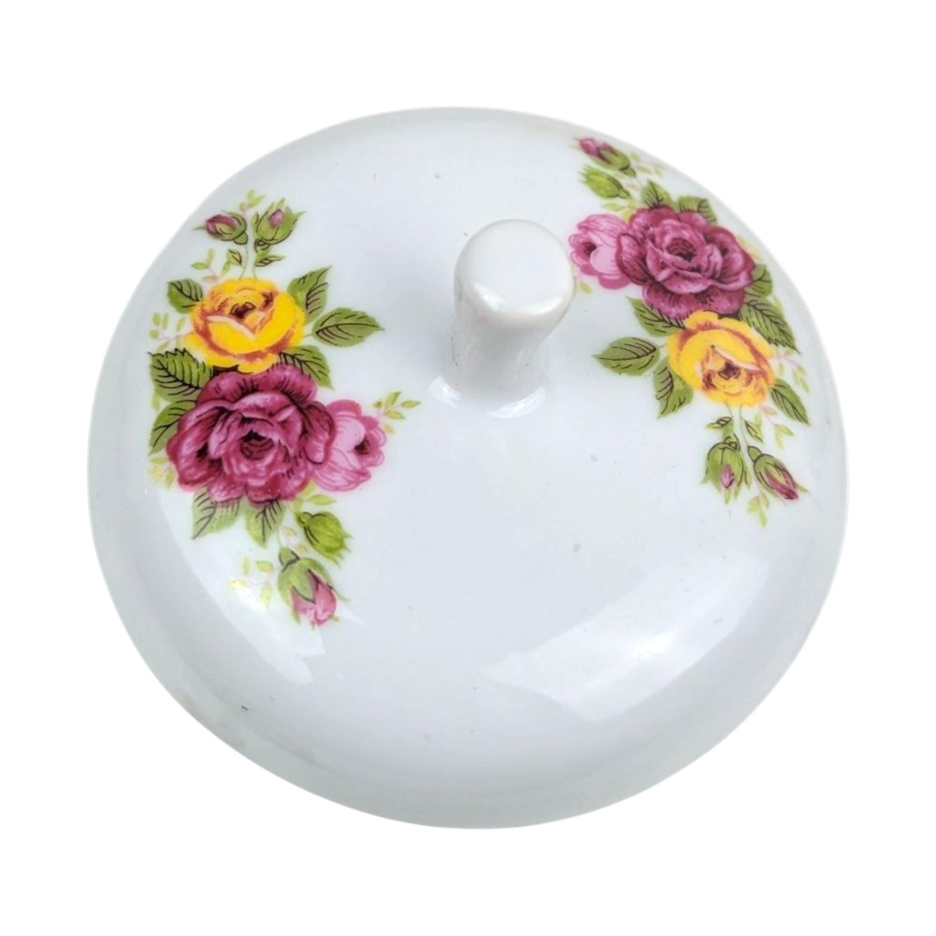 Vintage Porcelain Floral Aspirin Box