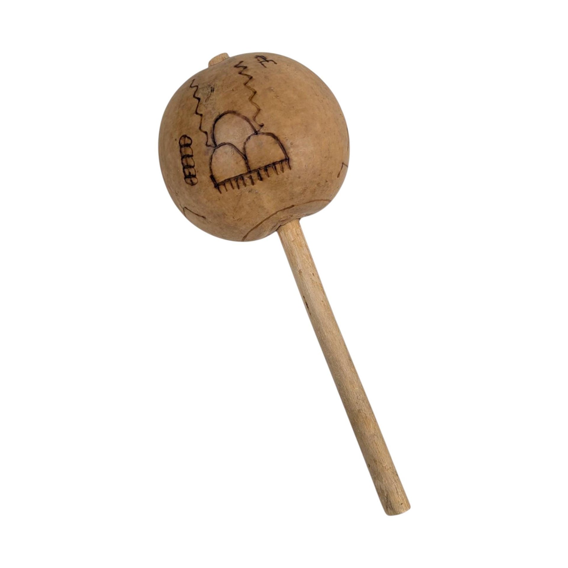 Vintage Trio of Wood-Burned Maracas