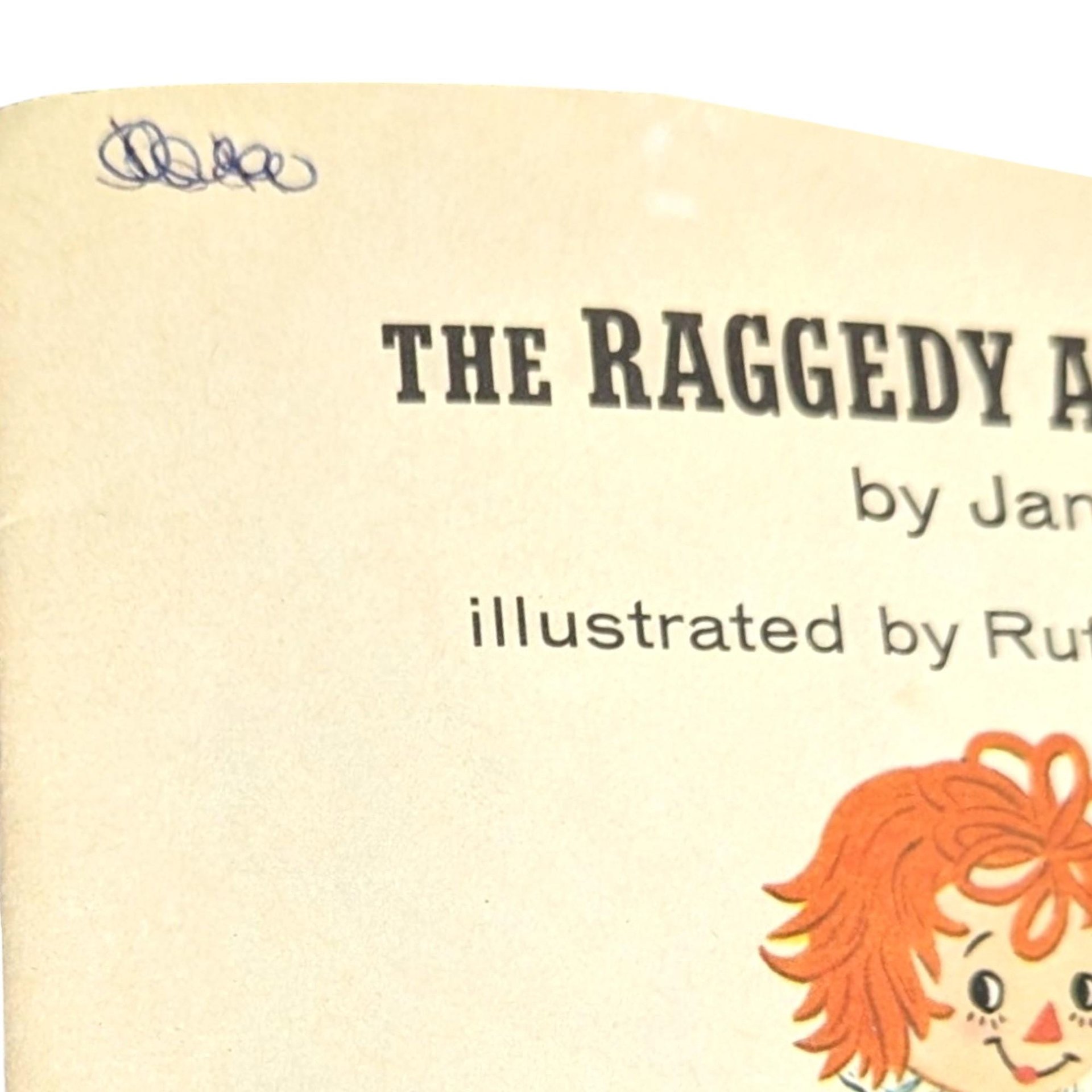 Vintage Raggedy Ann Book and Plush Doll Lot