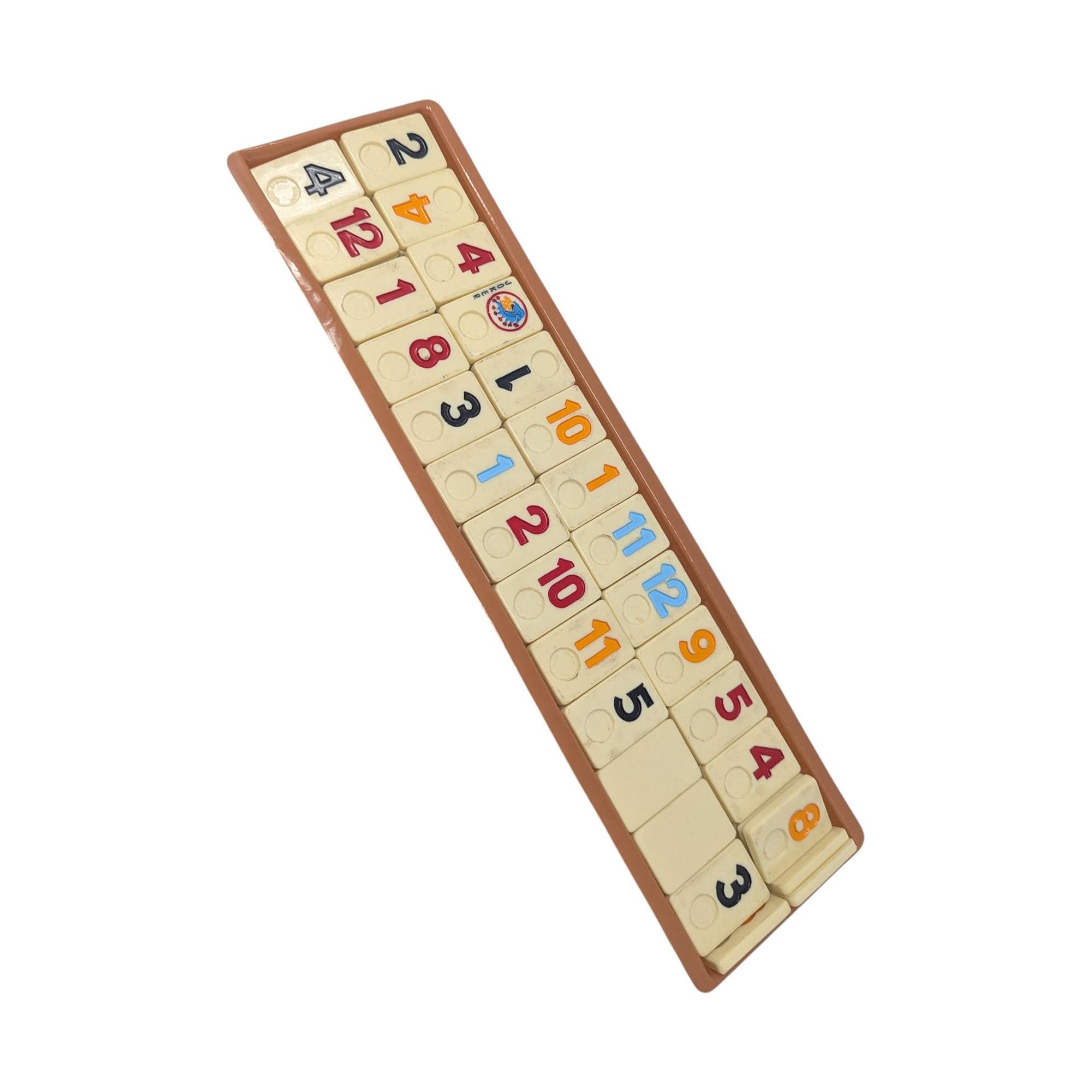 Vintage 84-Piece Strategy Tile Game in Wooden Case